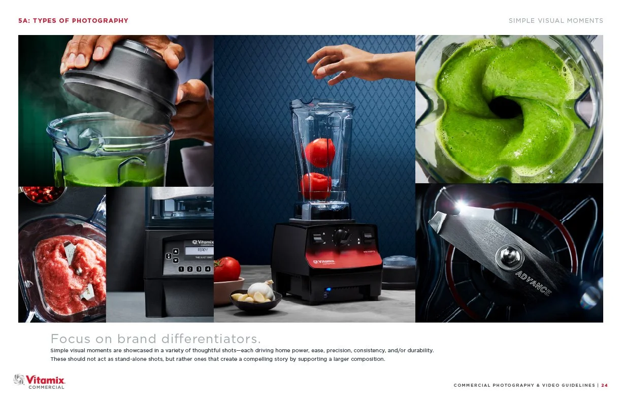 Collage of blender shots showing various blending scenes with fruits and ingredients, emphasizing blender features and functions.