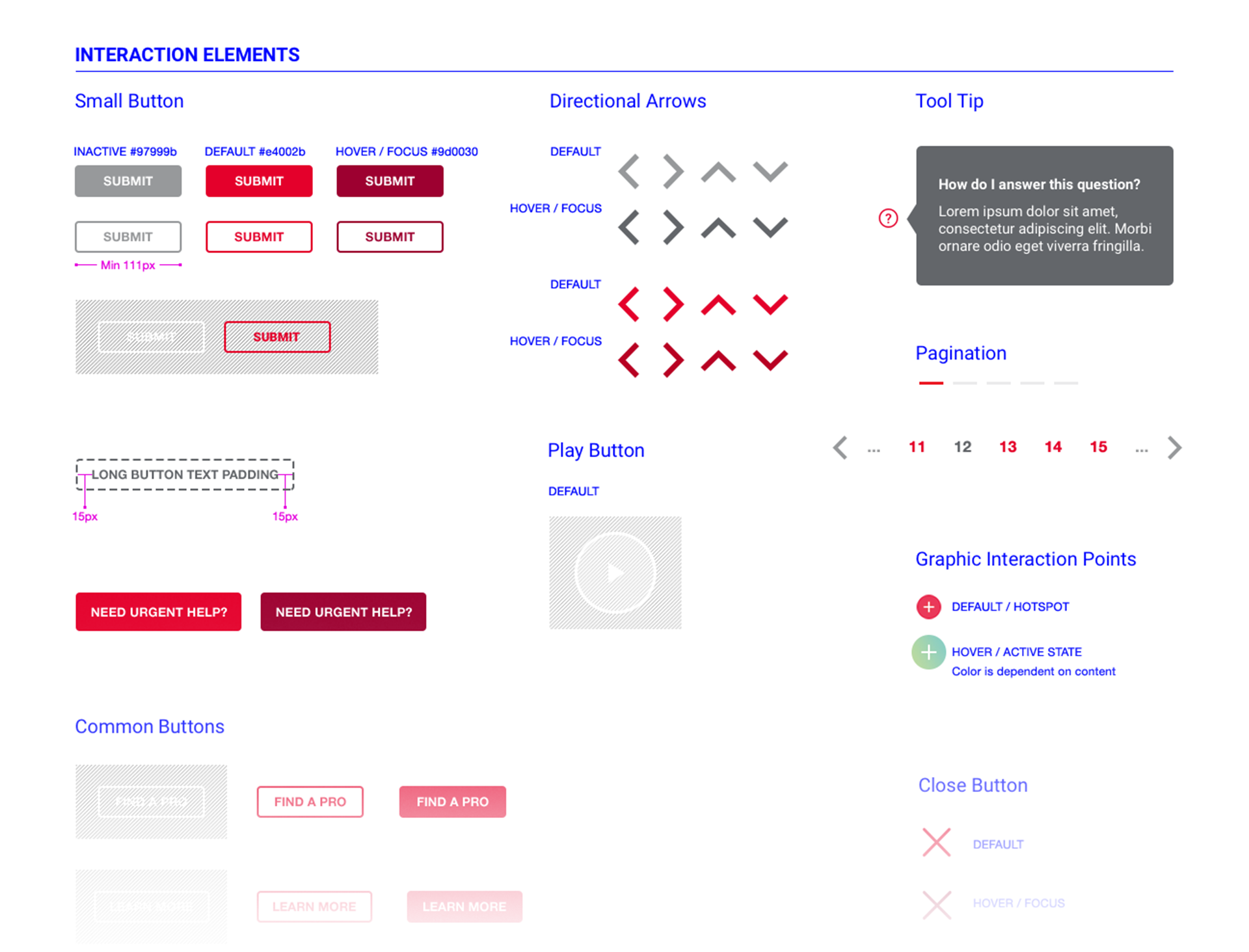 UI Kit - Interactive Elements