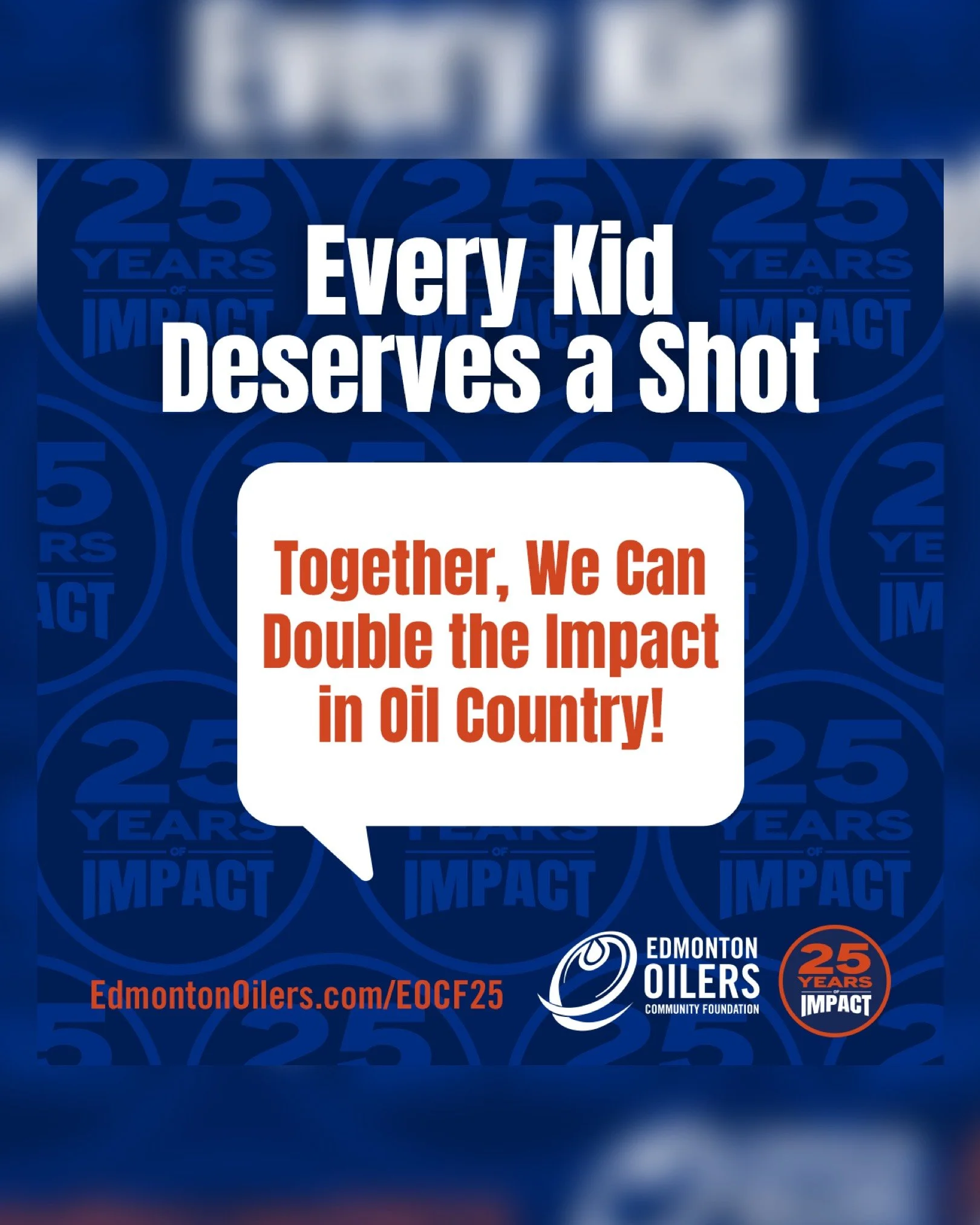 It&rsquo;s the @oil_foundation 25th anniversary, and they are matching donations to celebrate! 🎉

From now until the end of March, the community can give back to the cause that resonates most with them &mdash; we fall under Every Kid Deserves a Shot