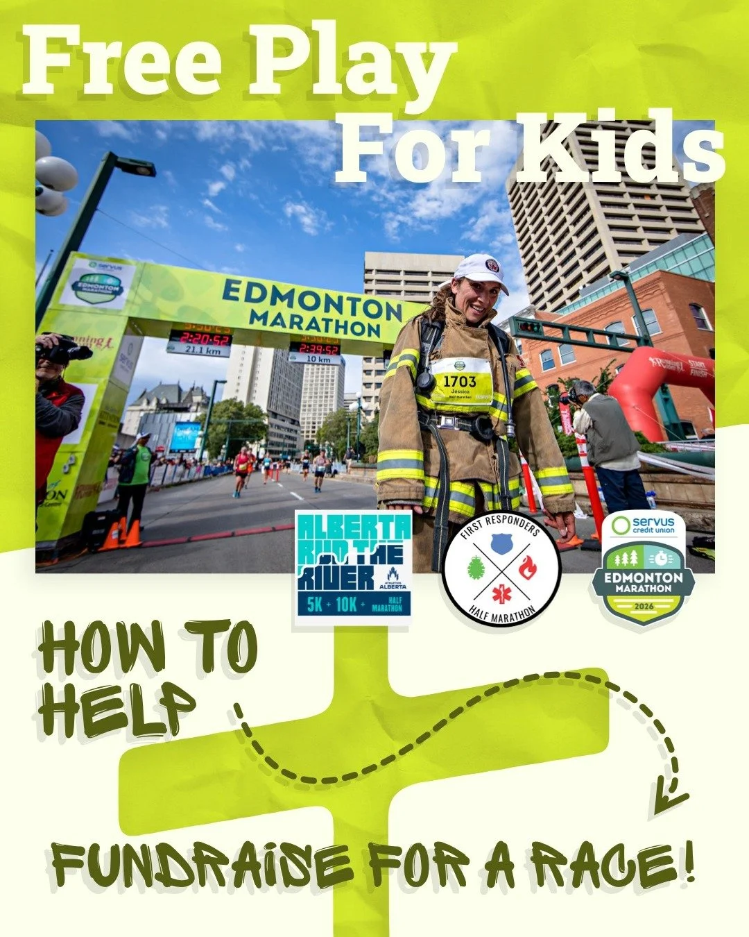 Did you know you can raise money for Free Play for Kids, by hosting your own fundraiser?

There are a number of ways to give back to Free Play, through One Time Donation, Monthly Donations, or Donating Bottles. You can also host an event, or race to 