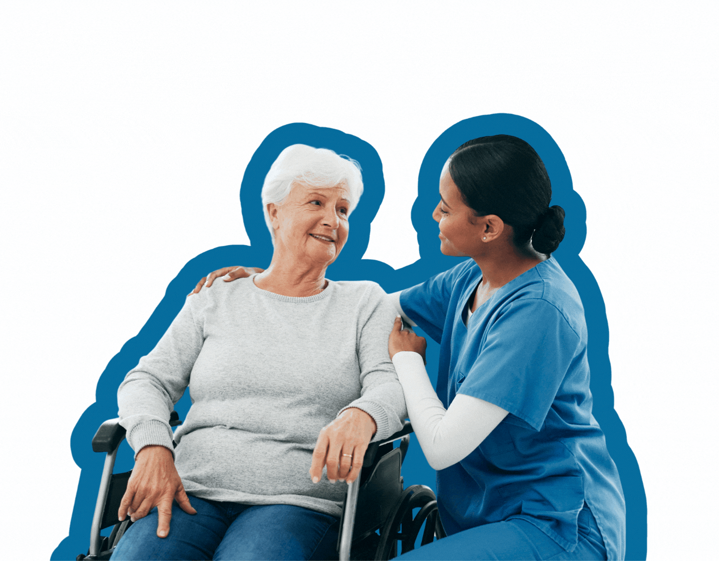 nurse and patient with result callout bubbles: 7.8% increase in discharges, 0.52 reduction in acute LOS, and an additional 31 beds of additional capacity