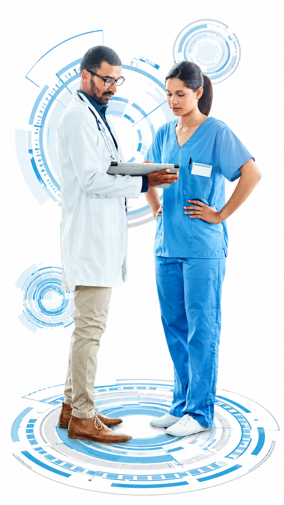 Doctor and Nurse looking at CareEdge by Care Logistics