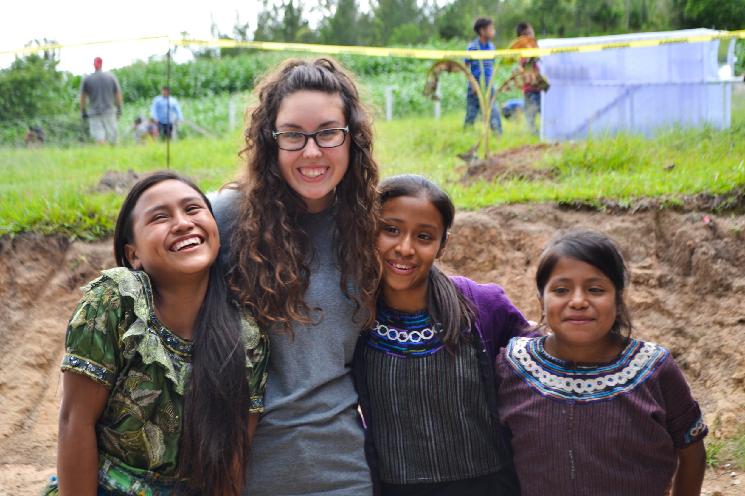 Missioner with indigenous children