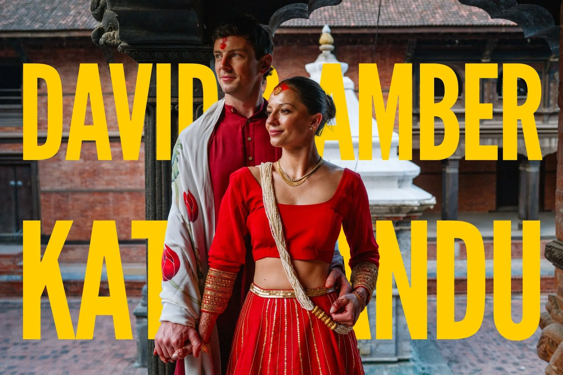 David and amber in kathmandu, nepal.