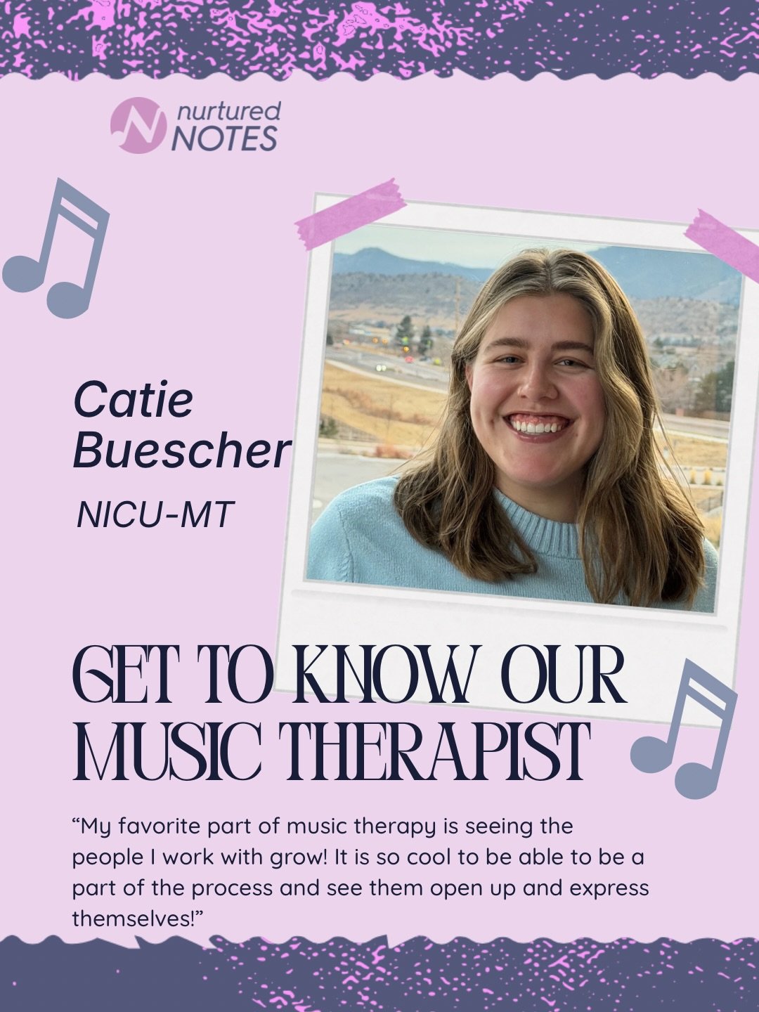 Happy World Music Therapy week! Meet and learn more about our amazing music therapist - Catie! We are so lucky to have her on the Nurtured Notes team. Learn more about NICU Music Therapy and how impactful it is. Thanks Catie for all your amazing work