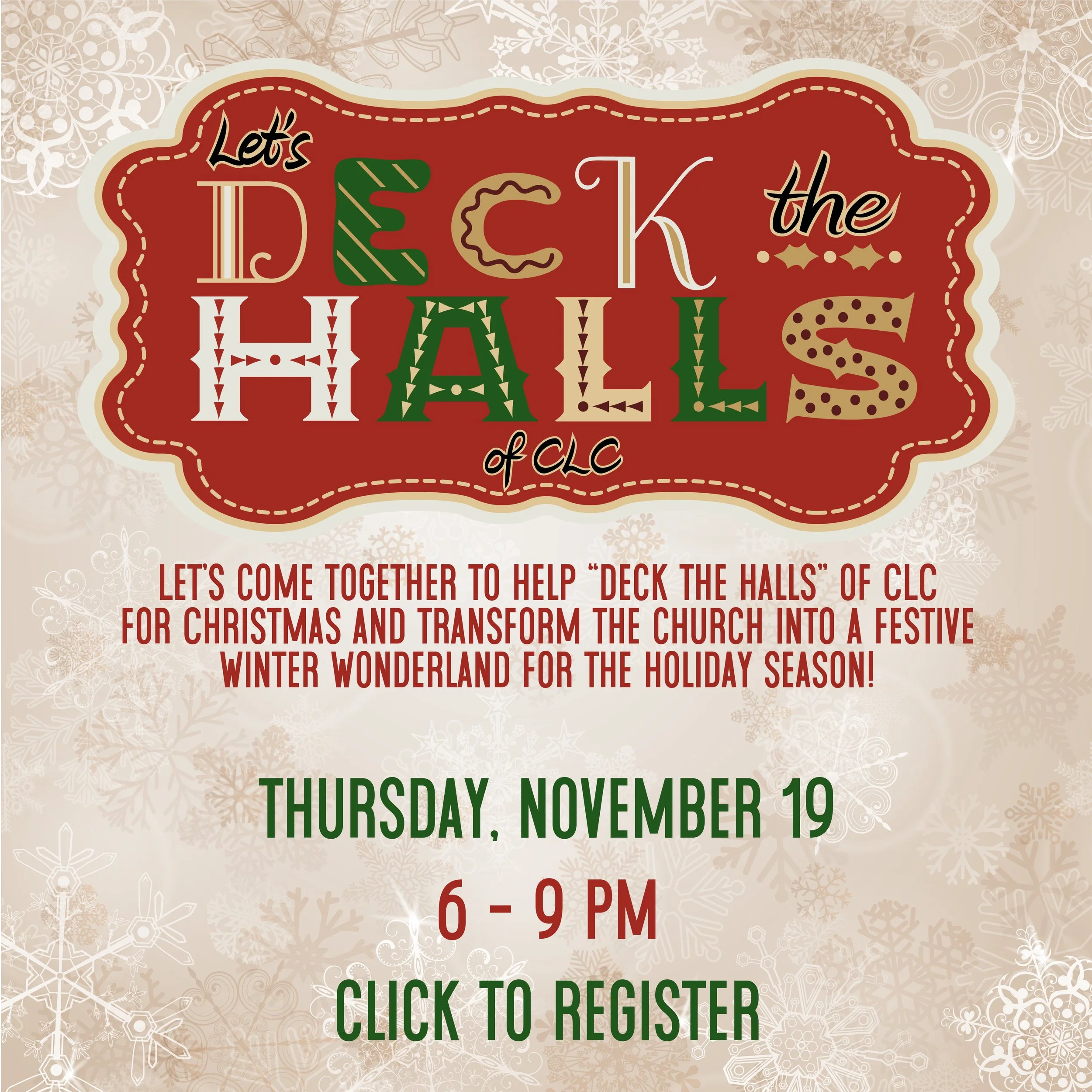 Deck the Halls, Thursday, November 19