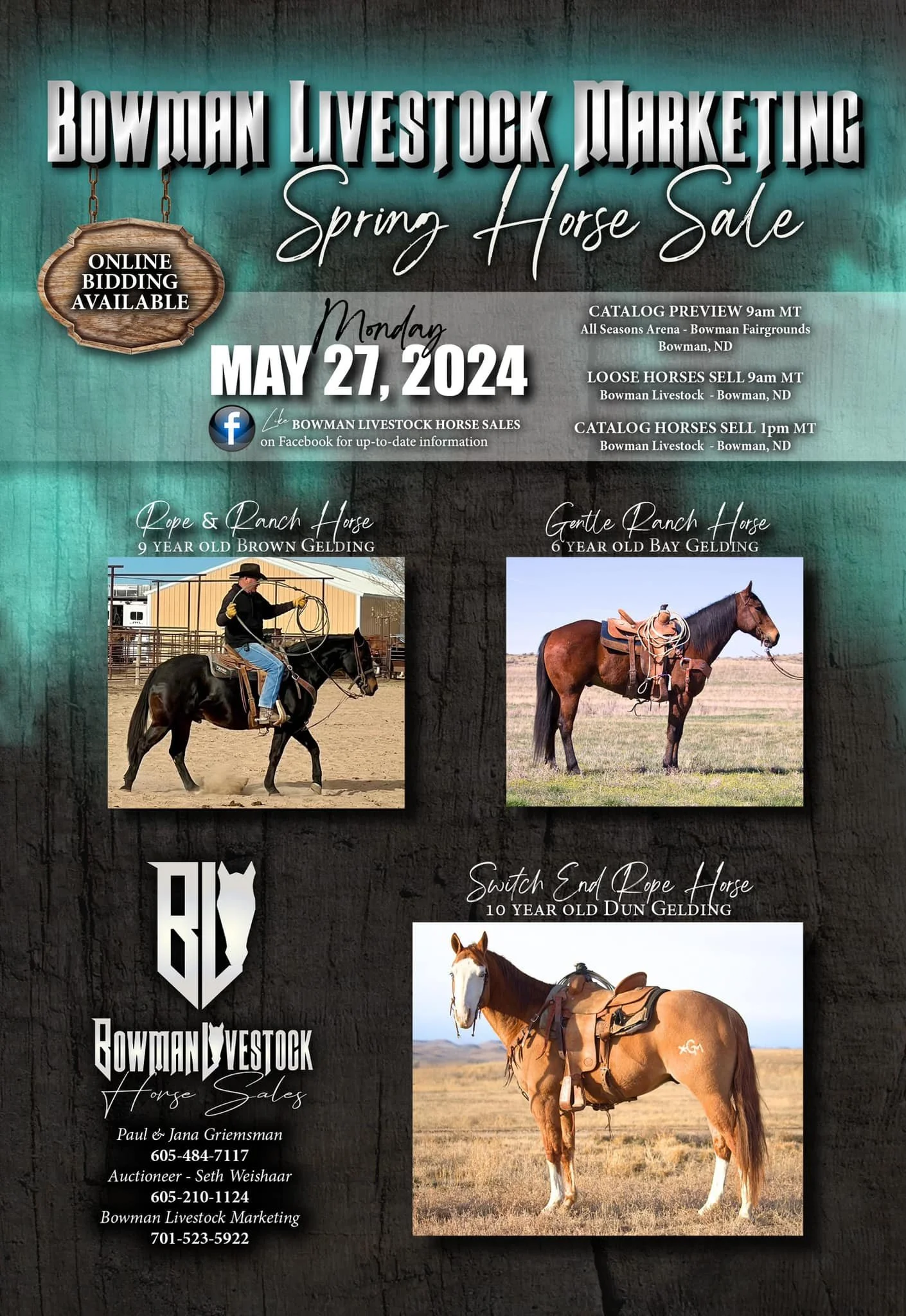 Horse Sales — Bowman Livestock Marketing