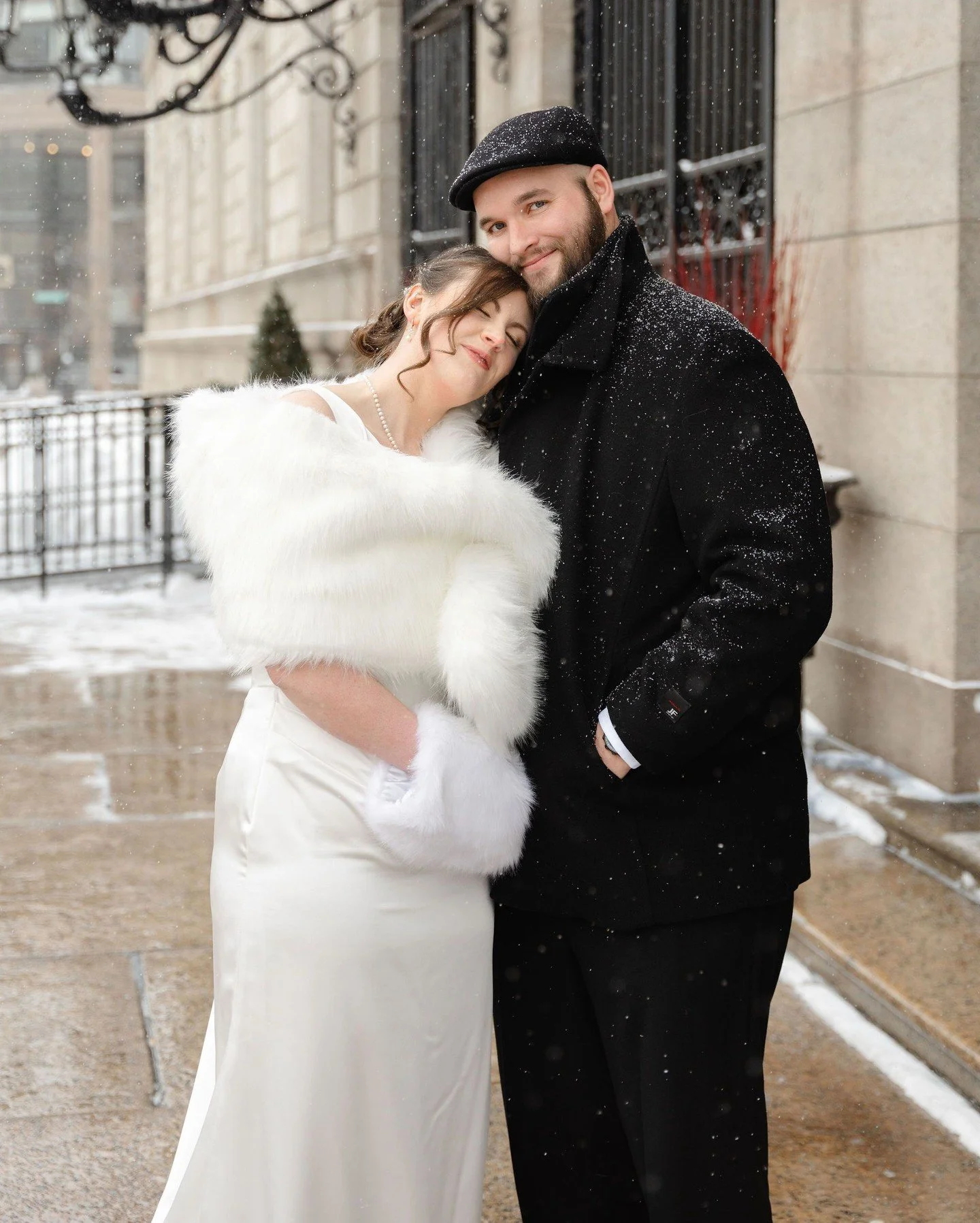 Full gallery delivered to Claire &amp; James 🤍
They planned to say their vows at the Boston Public Library, but a blizzardy Boston winter had other ideas. We pivoted to the @fairmontcopley &mdash;and the day unfolded in the most beautiful way. 

A f