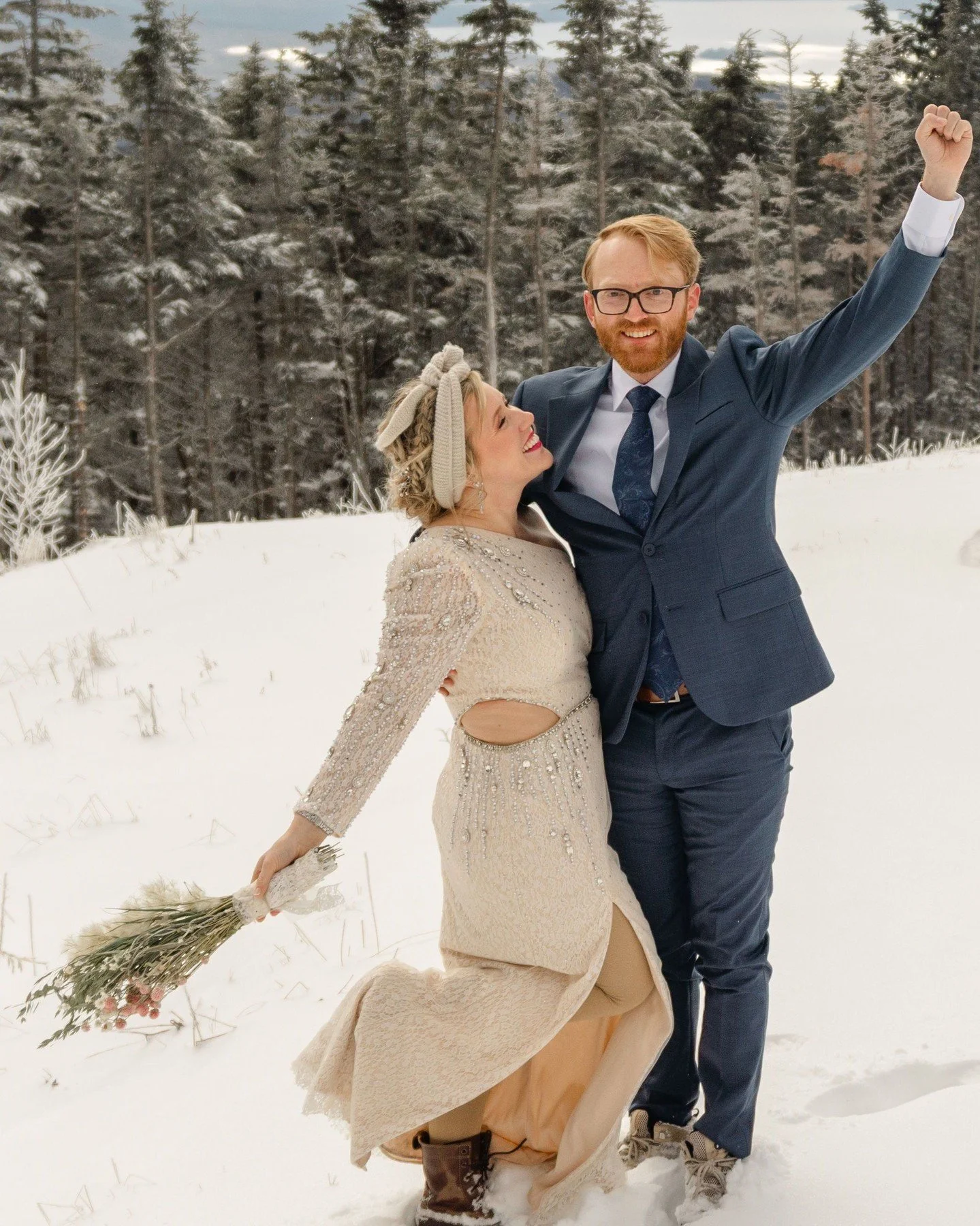 Gallery delivered to Dacie &amp; Connor! ❄️ A snowy March wedding at @saddlebackmaine that we're so grateful to have been part of. Pretty sure these April showers will bring May flowers, and at the least, many weddings and elopements across Maine. An