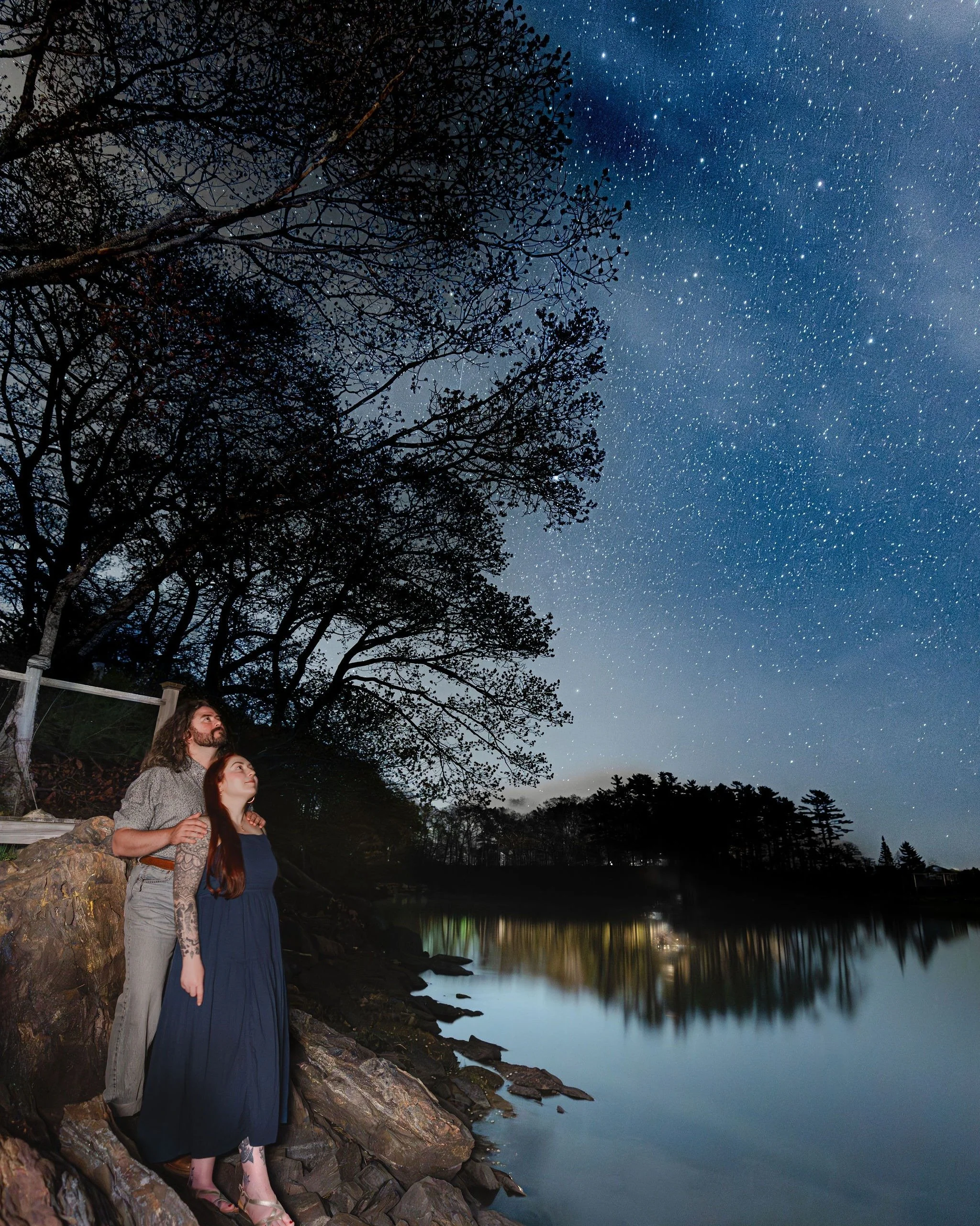 Delilah and Ian planned two engagement sessions with us &mdash; and this was the first! A starry night shoot that took a few months to get Mother Nature's cooperation, but we finally timed it perfectly to May's new moon. 

Out on the rocks at Middle 