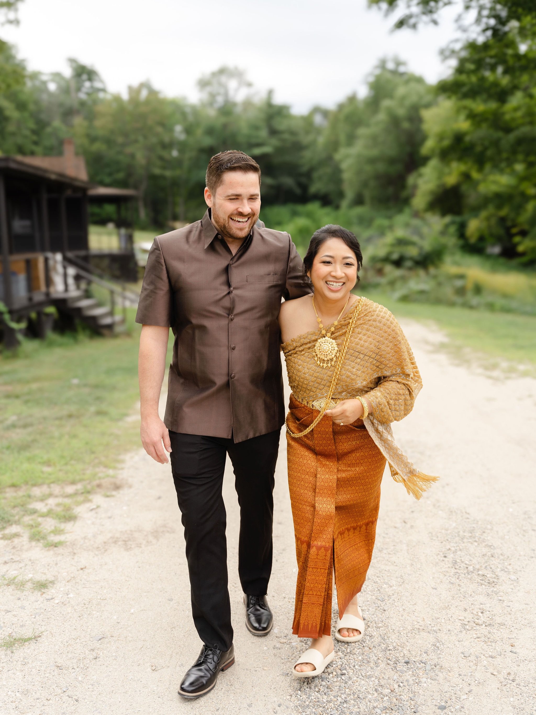 Ruby and Duncan&rsquo;s wedding day began not only with getting ready photos, but with chanting.

Before the ceremony most guests would see, monastics from Watt Samaki Khmer Buddhist Temple in Buxton, ME gathered with Ruby and Duncan&rsquo;s communit