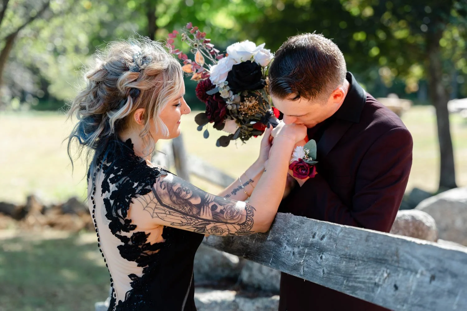 Wedding day for a couple in Maine, photographed by Warner Photography