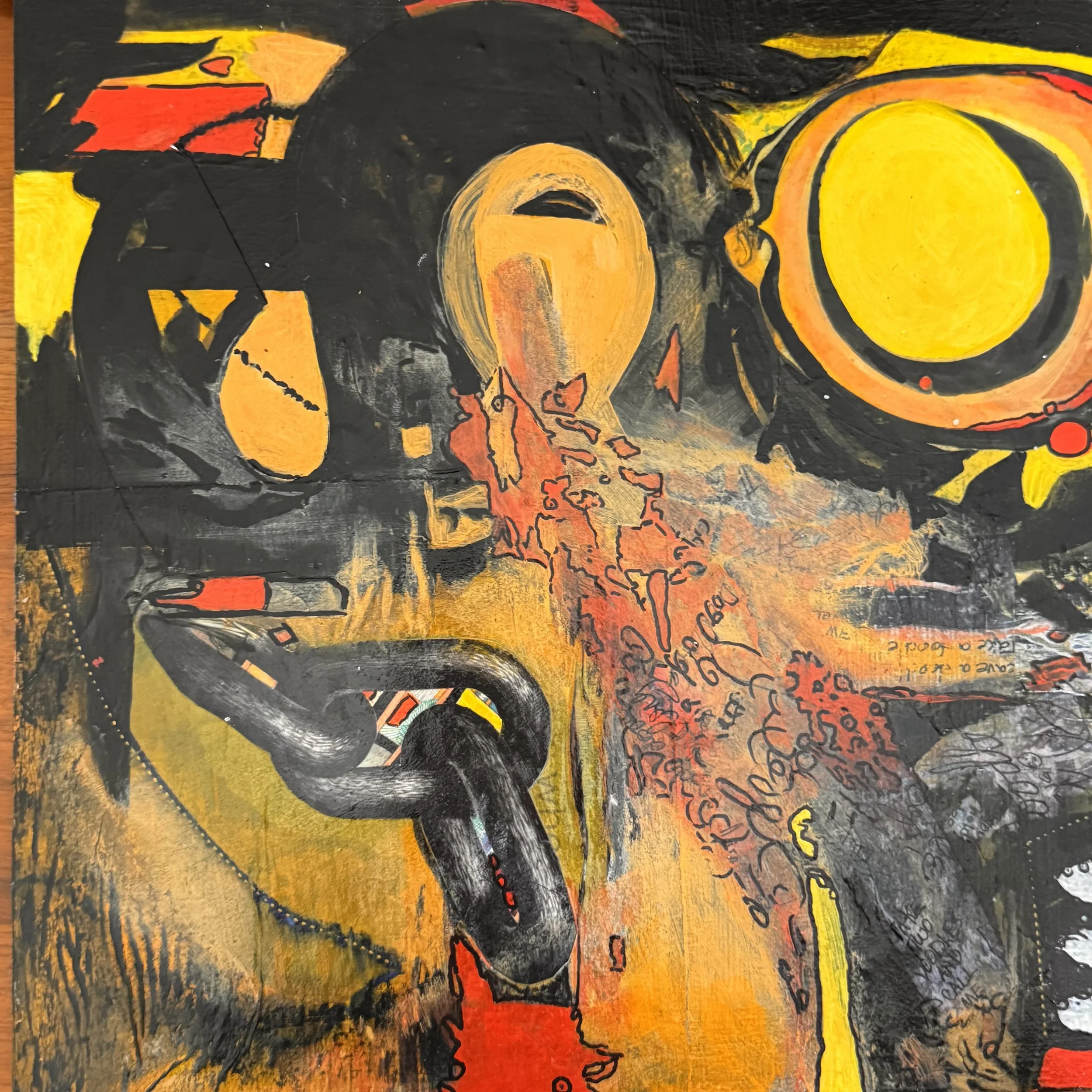 Title: Learning to Live Inside the Fire
Size: 17"H x 17"W Collage