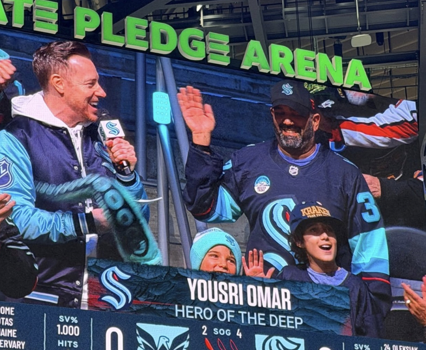 Seattle Kraken honor Yousri Omar as a Hero of the deep