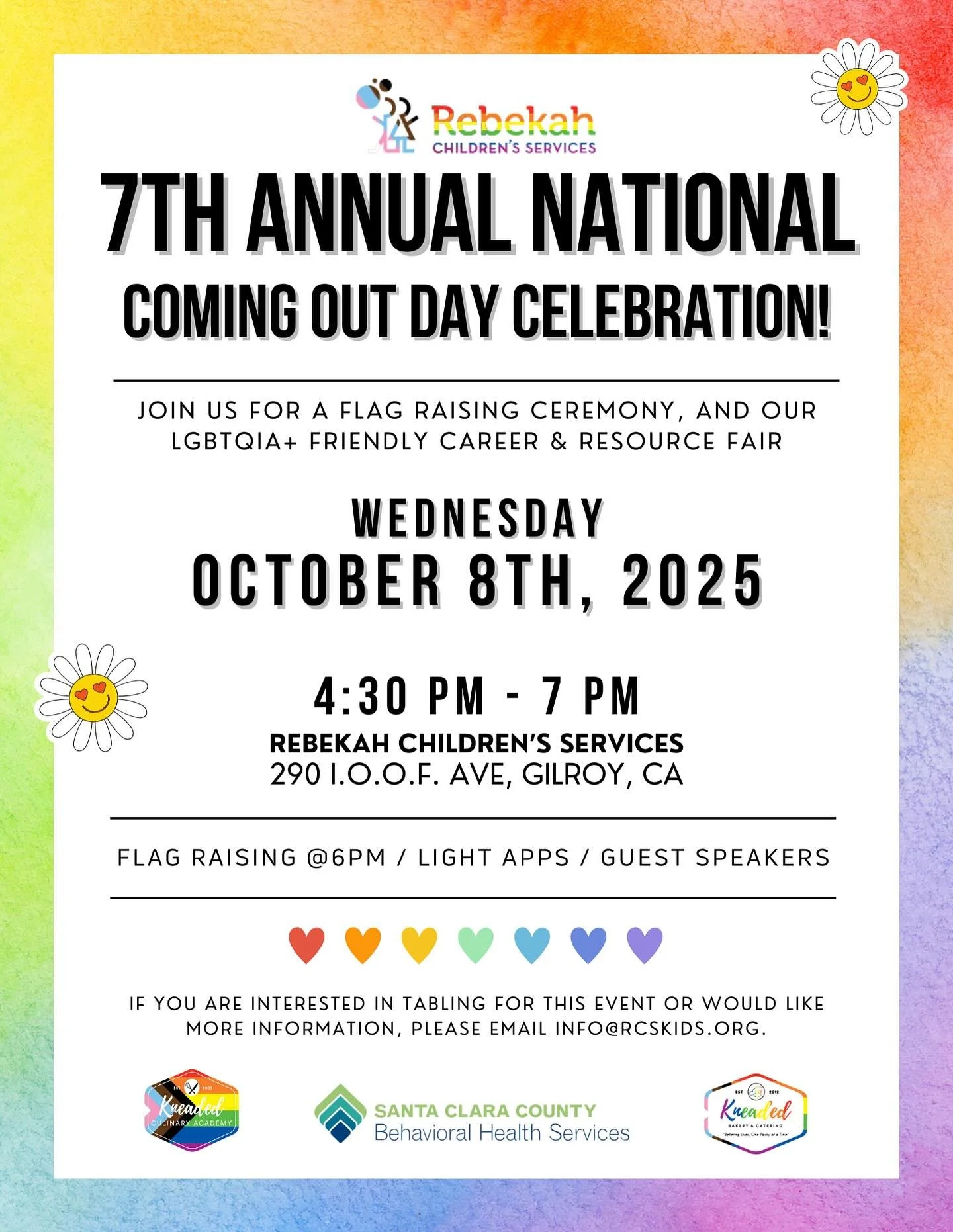 Our friends at Rebekah Children’s Services are hosting an awesome celebration for National Coming Out Day and 2SLGBTQIA+ History Month! 🏳️‍⚧️🏳️‍🌈
Come celebrate with us and our fellow community partners and members with some good fo