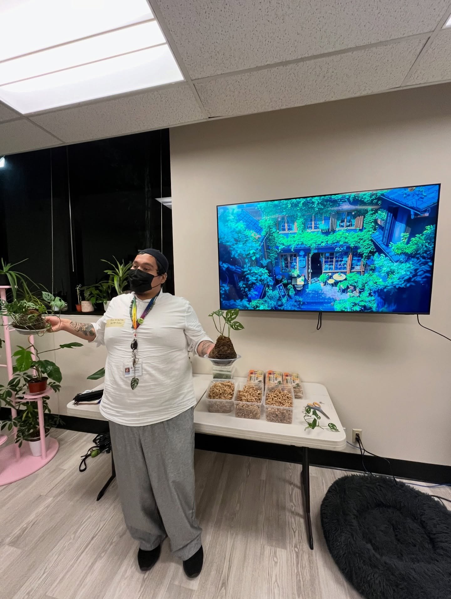 During last month&rsquo;s QT Social, LGBTQ Wellness was so lucky to have Diego (they/them) from @thelgbtqyouthspace facilitate a kokedama workshop + plant raffle! 🪴✨💜

Diego not only supported us in creating the moss balls themselves but also with 