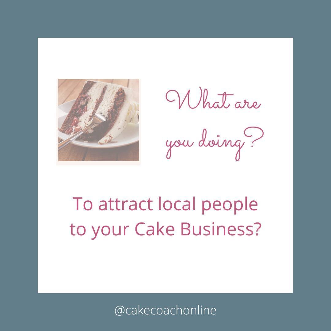 Sometimes cake decorators say to me - that they don't have enough customers.⁣
⁣
My thoughts would always be...exactly what are you doing to attract the local people?⁣
⁣
How do they know that you exist? You may be getting depressed thinking that it mu