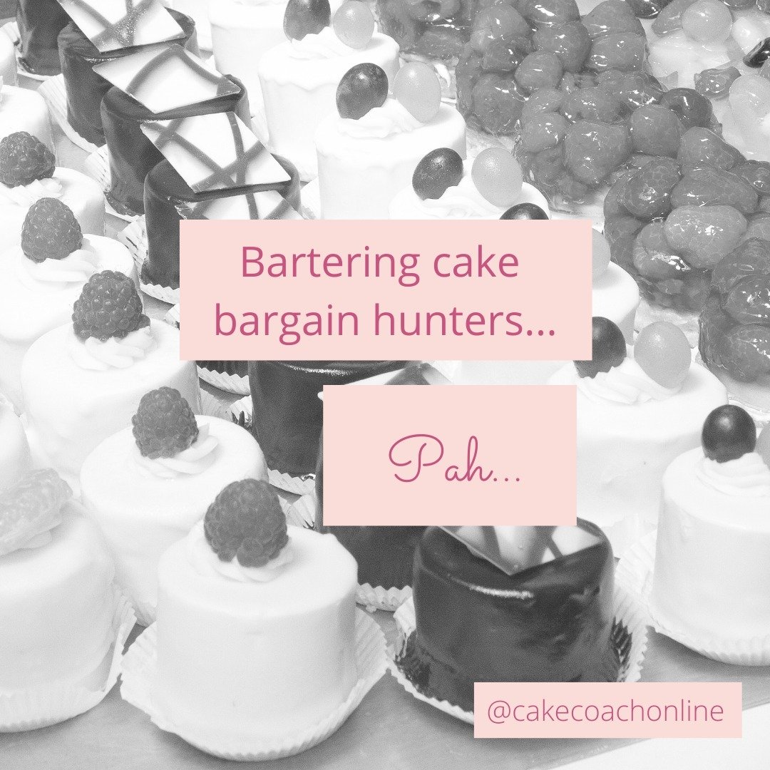 It certainly is annoying if someone approaches you and asks for a cake design and then continues with trying to reduce your stated price.⁣
⁣
What is all that about? They would not try this in a hair or nail salon? So why do they feel it is a negotiab