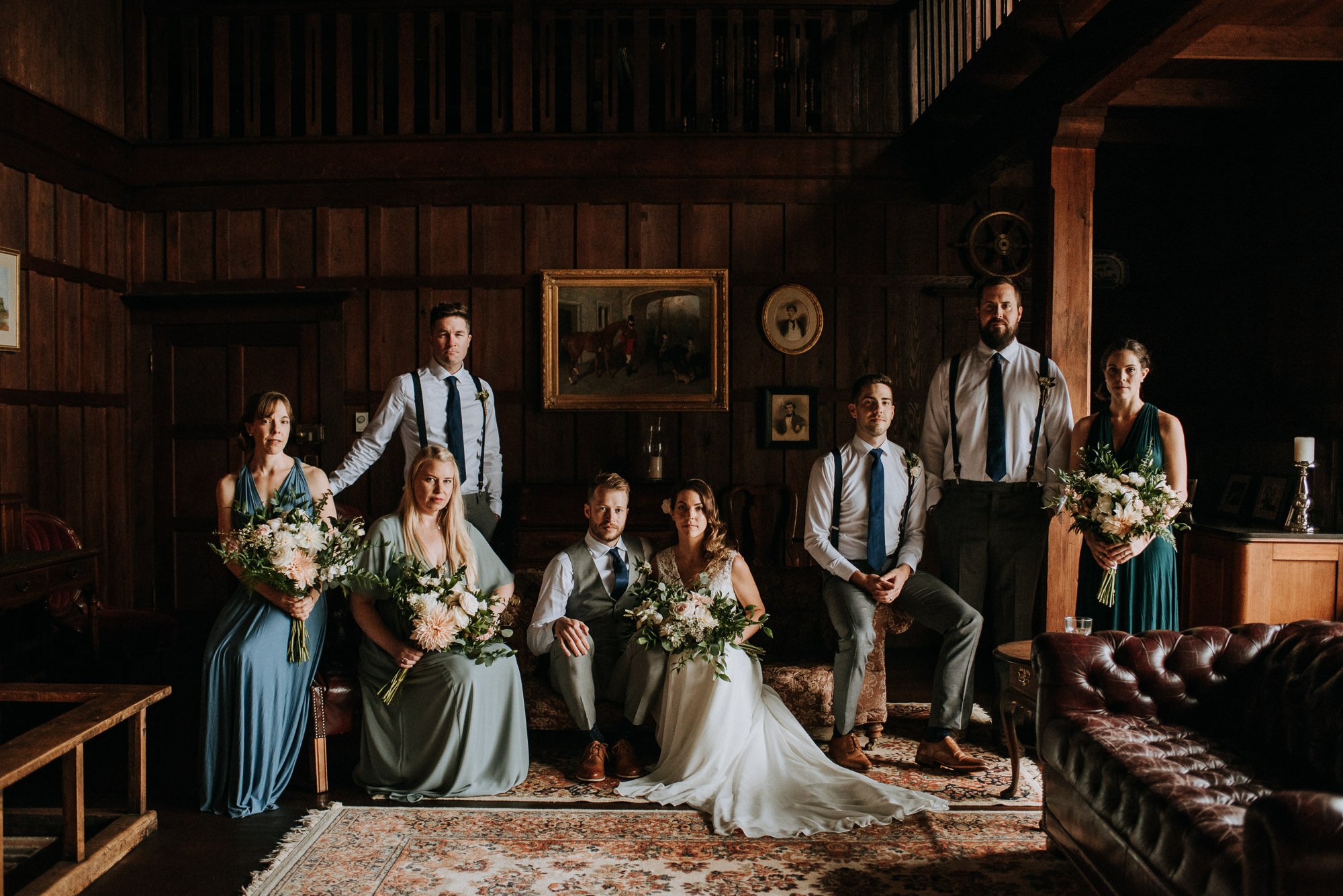 Overbury Resort Wedding Party Group Photo