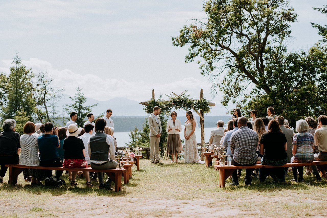 gulf islands galiano outdoor wedding ceremony