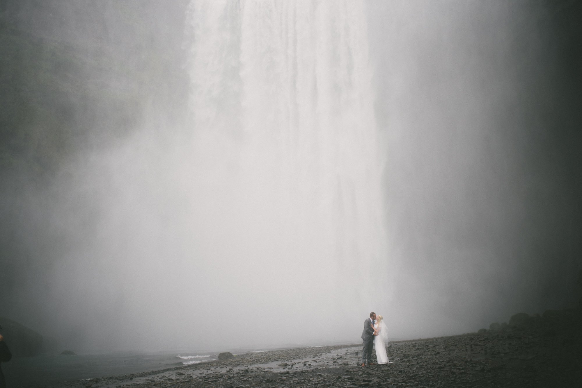 iceland wedding skogafoss waterfall