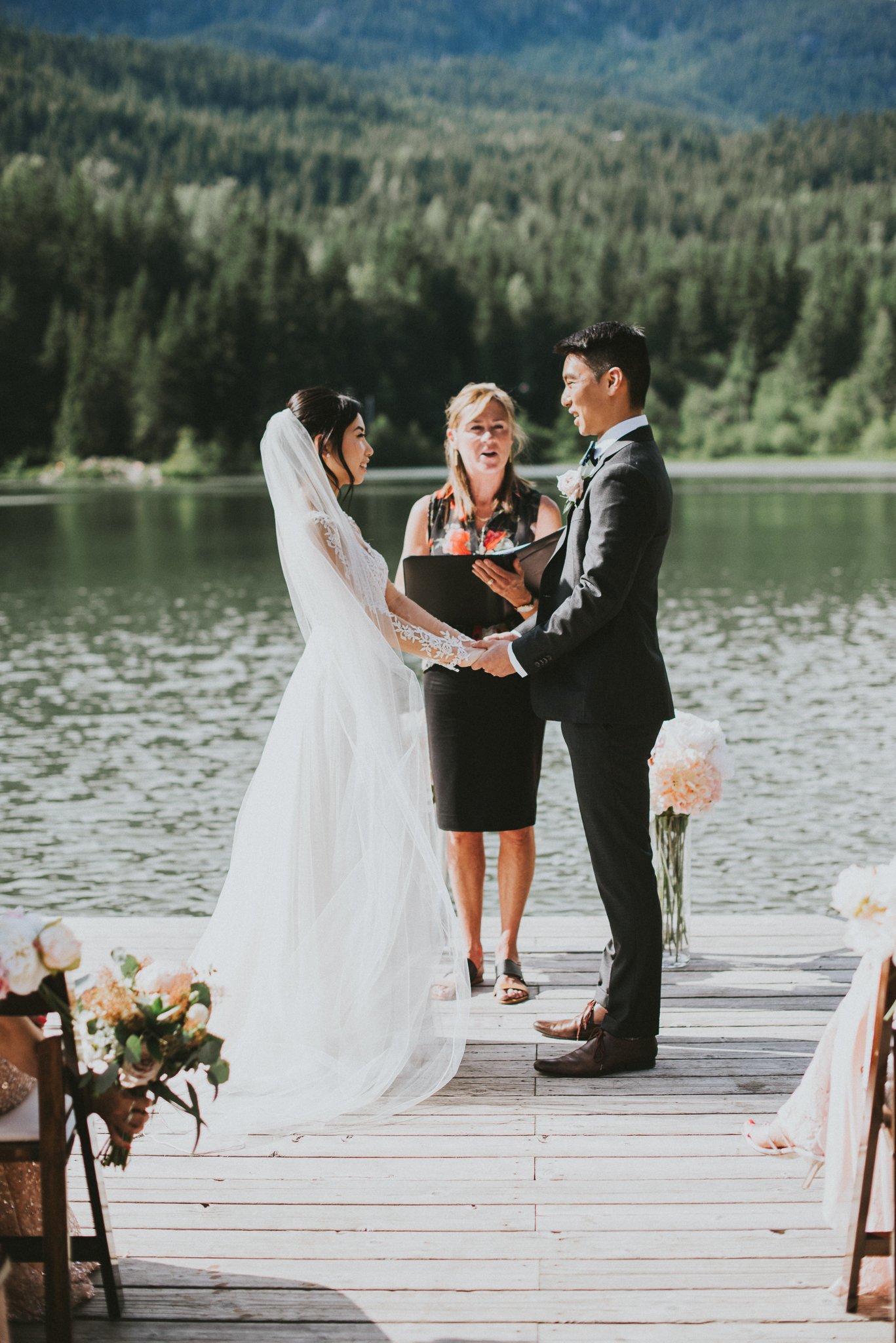 Whistler wedding bride and groom