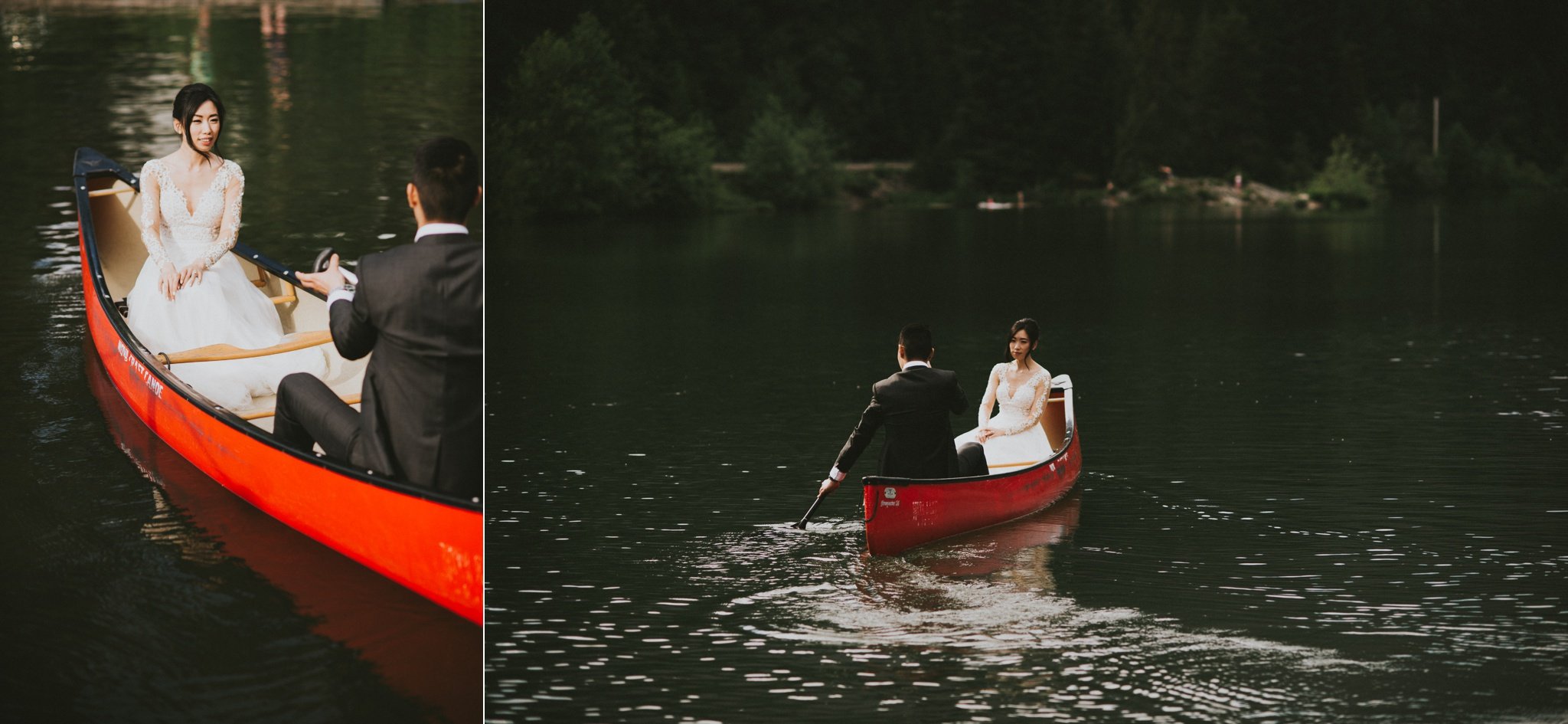 Nita Lake Whistler wedding canoe