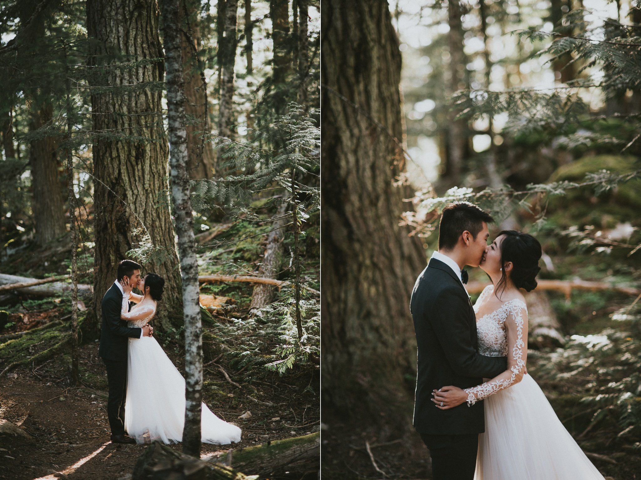 Whistler wedding forest portraits