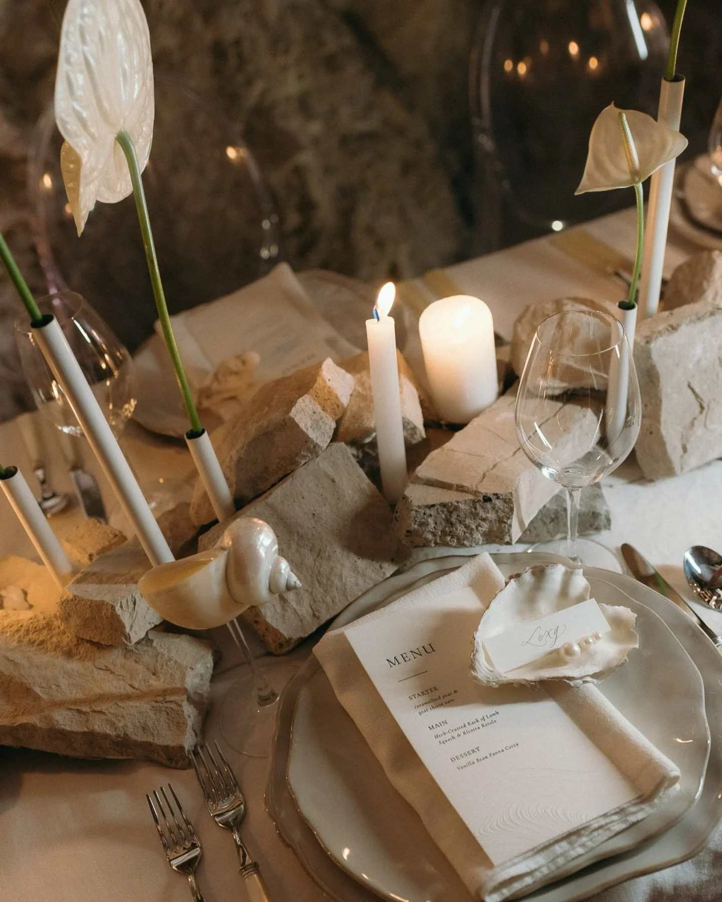 You don&rsquo;t need a ballroom, a manor, or a field of flowers.  You can create a beautiful wedding in the most unexpected places (like a dark stone cave). 🖤

Still not over this one from O&rsquo;Rourke Family Vineyard in the Okanagan last year&mda
