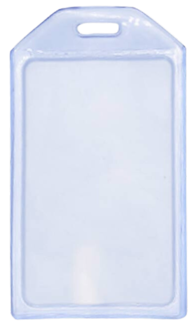 A blank white plastic tray with a handle at the top.