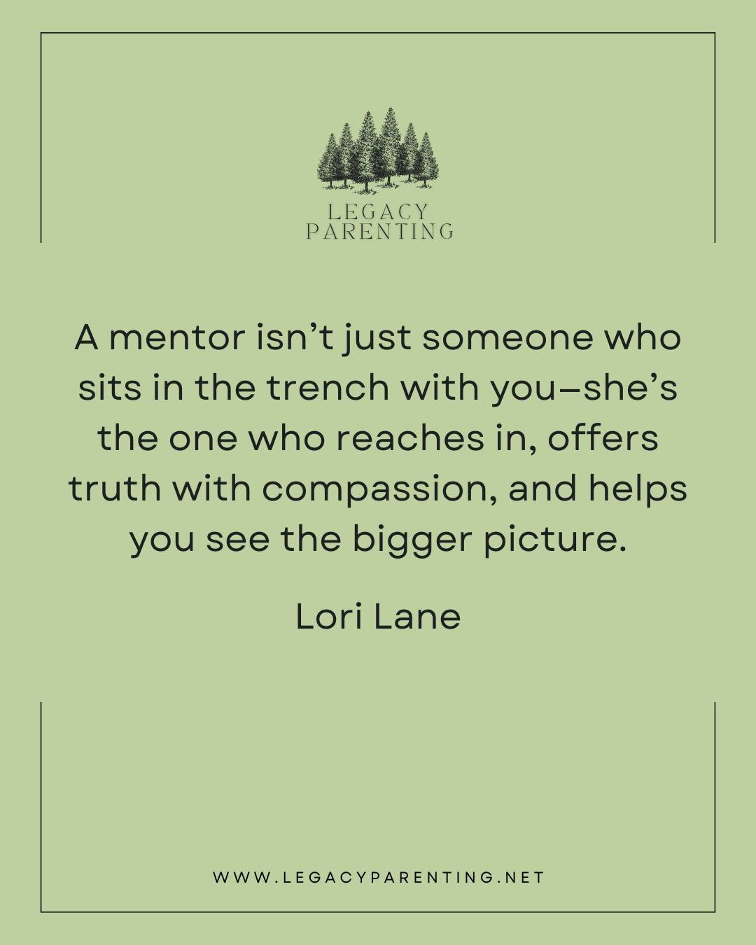 Do you have a mentor speaking into your parenting journey?
Sometimes we need someone just a few steps ahead to help guide the way. 👣