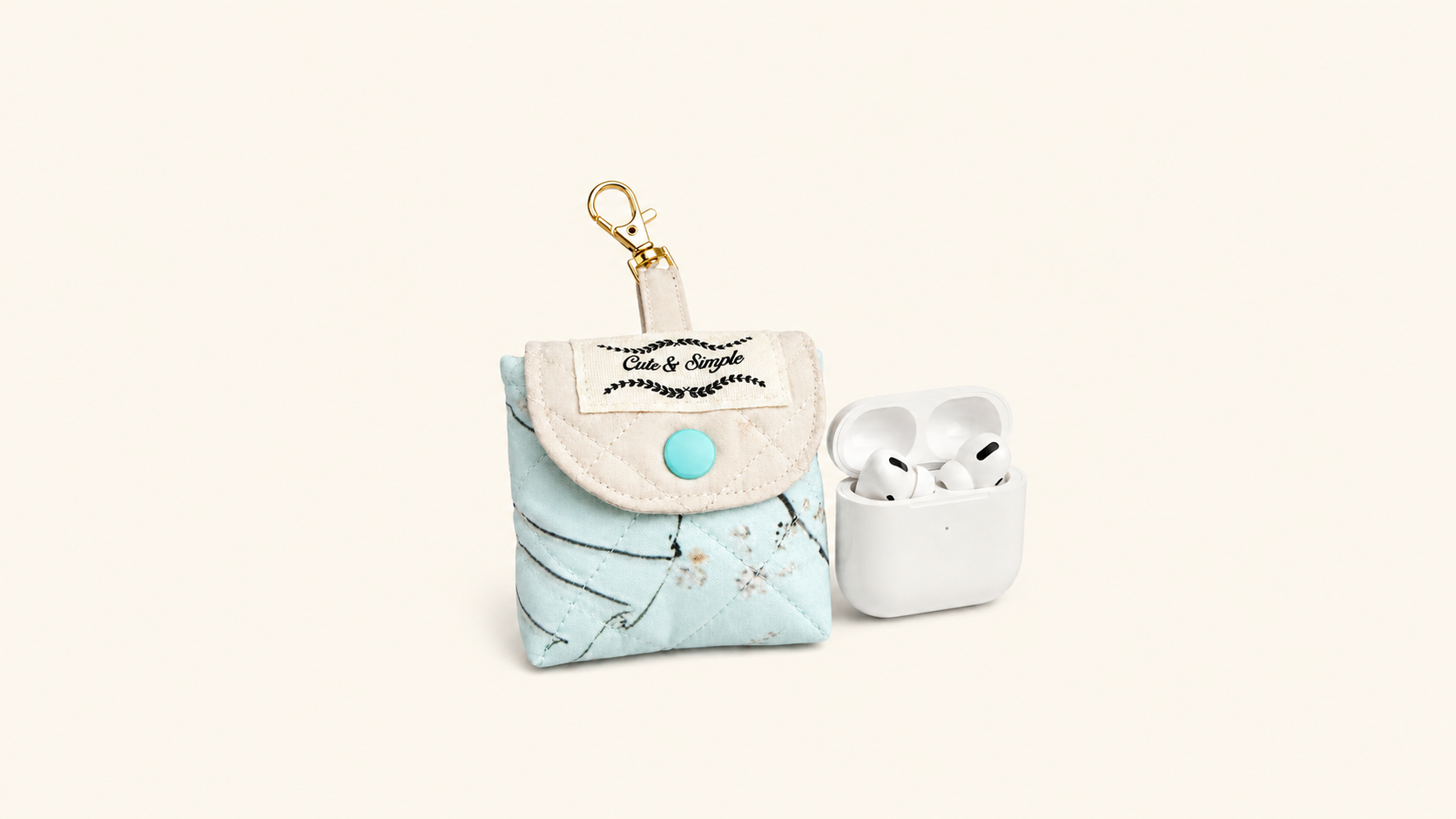 Chic Quilted AirPods Pouch