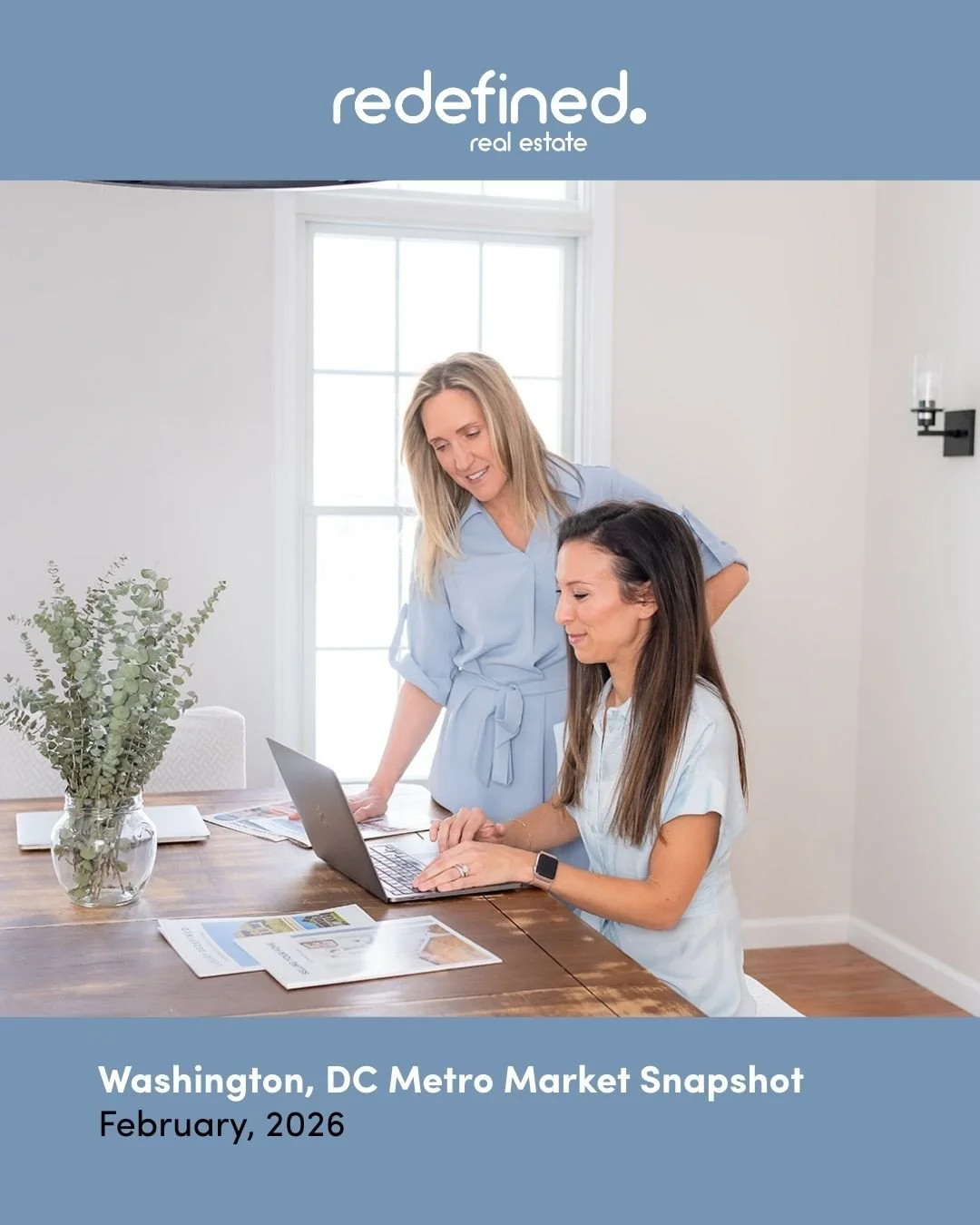 ❄️ Interrupting your feed full of snow days and weather updates to bring you a quick market update! ⁠
⁠
- The DC Metro market is showing signs of balance.⁠
- Buyer activity is up year over year. Inventory is increasing. Homes are taking slightly long
