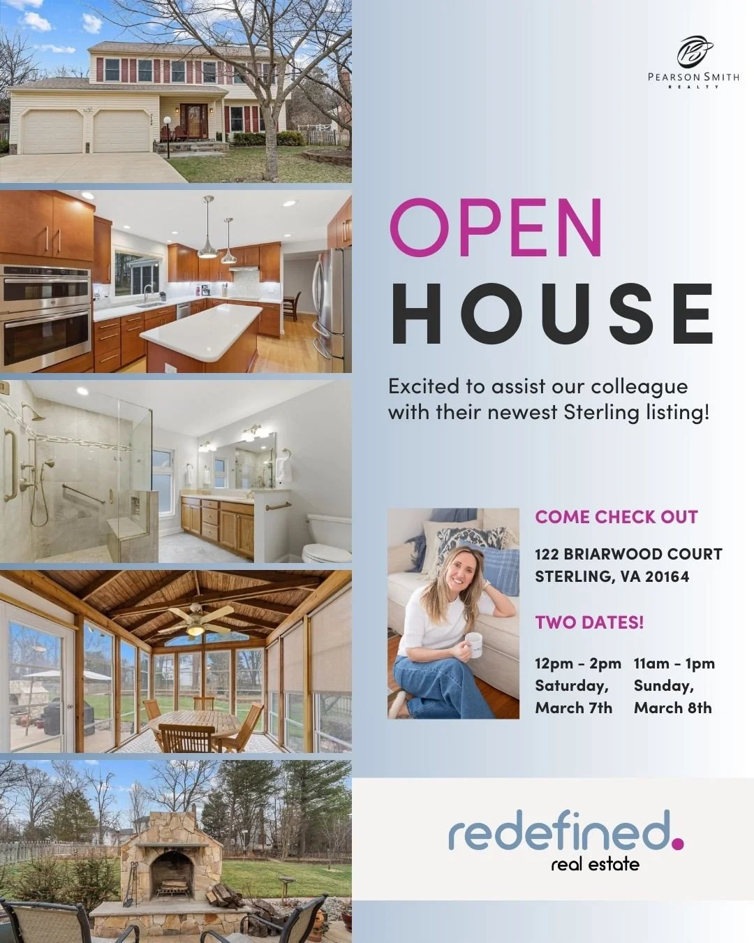 Open Houses alert! 🏡✨ ⁠
Check out 122 Briarwood Ct, Sterling, VA 20164, listing by our friend and colleague, Victoria Ro @victoriarohomes⁠
⁠
This home shines with a modern kitchen, vaulted ceilings, spacious primary suite, and a sunlit backyard perf