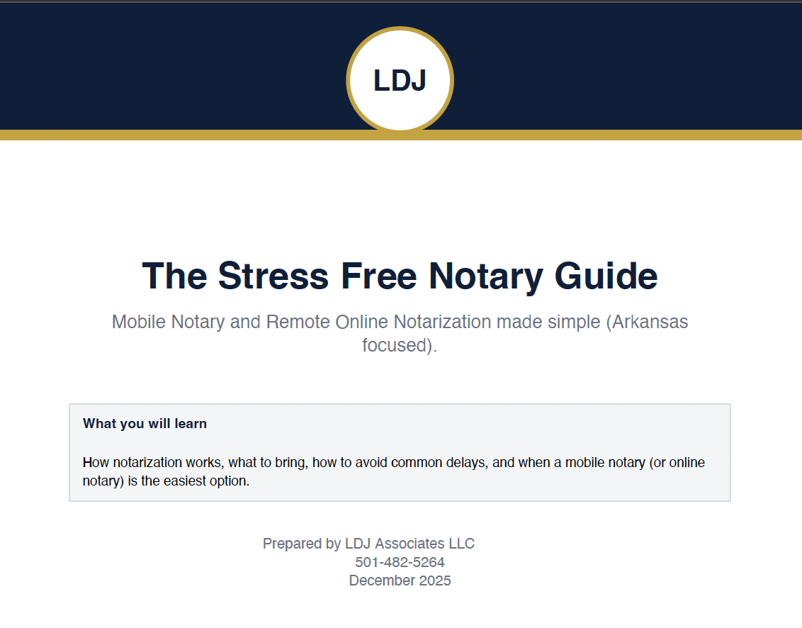 The Stress Free Notary Guide