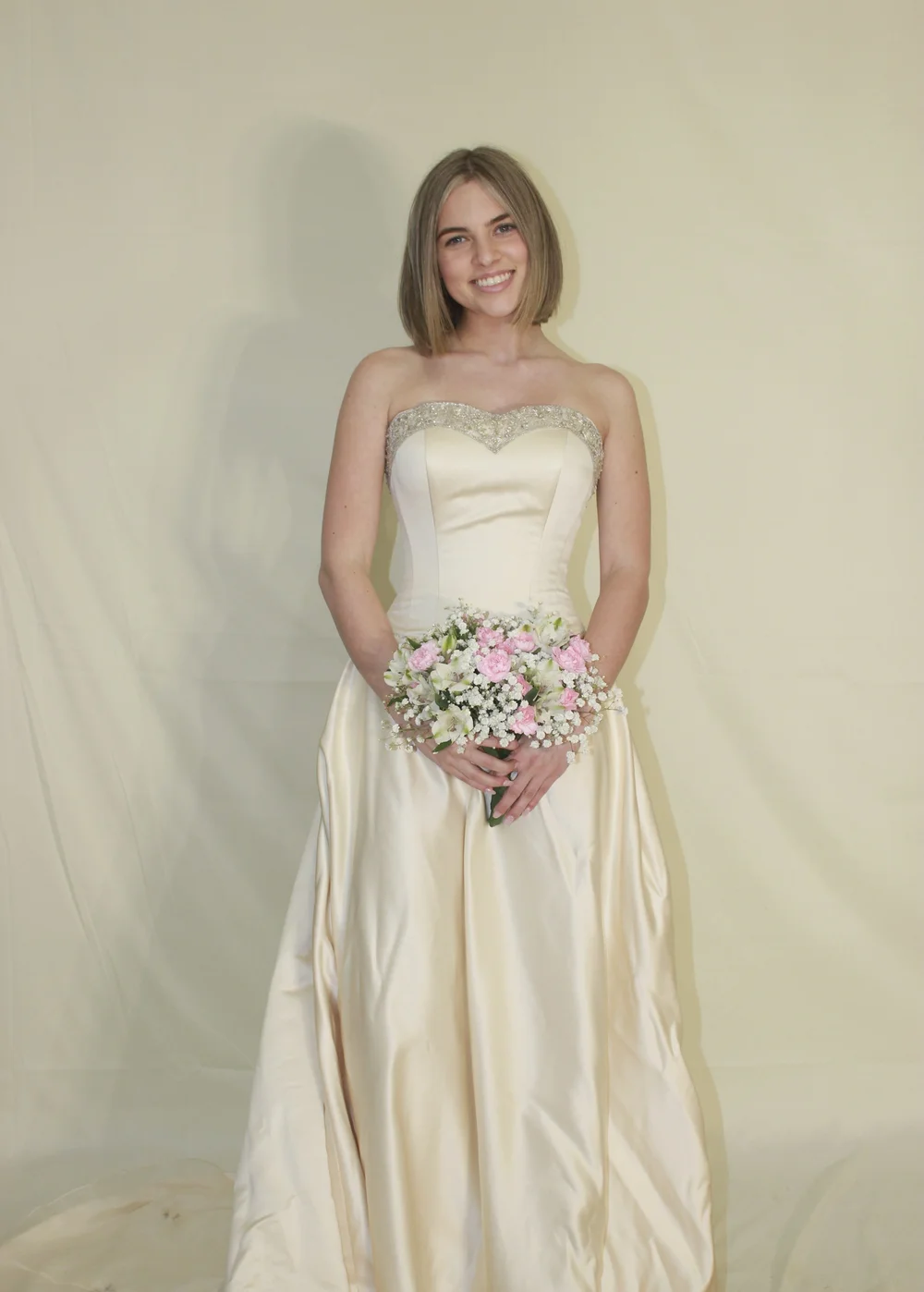 gold plus size maternity dress Oscar Champagne Gold Satin Maternity Gown for Photo Shoot and Baby Sho –  sharon rose custom main image 0