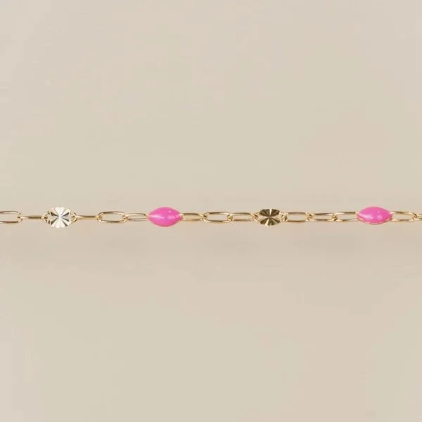 Pink Sunburst 14K GF