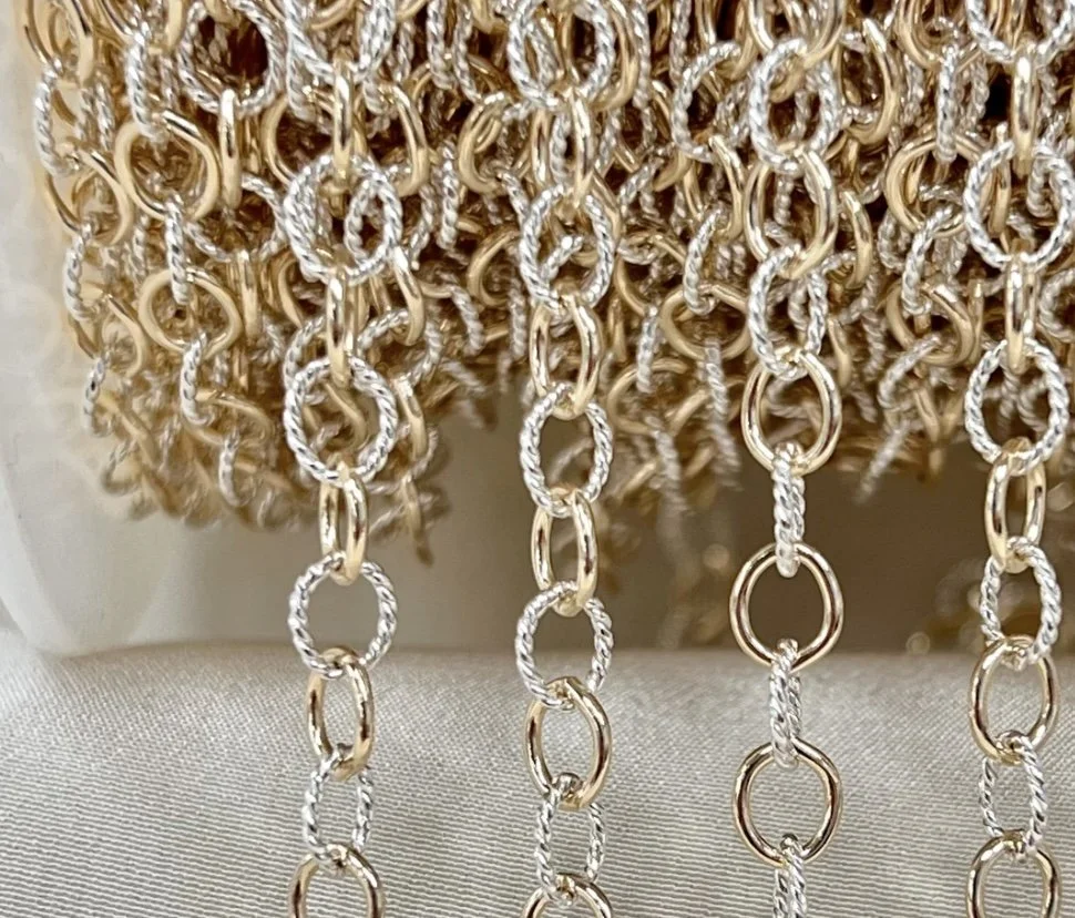 Twisted Cable Chain Mixed Metal