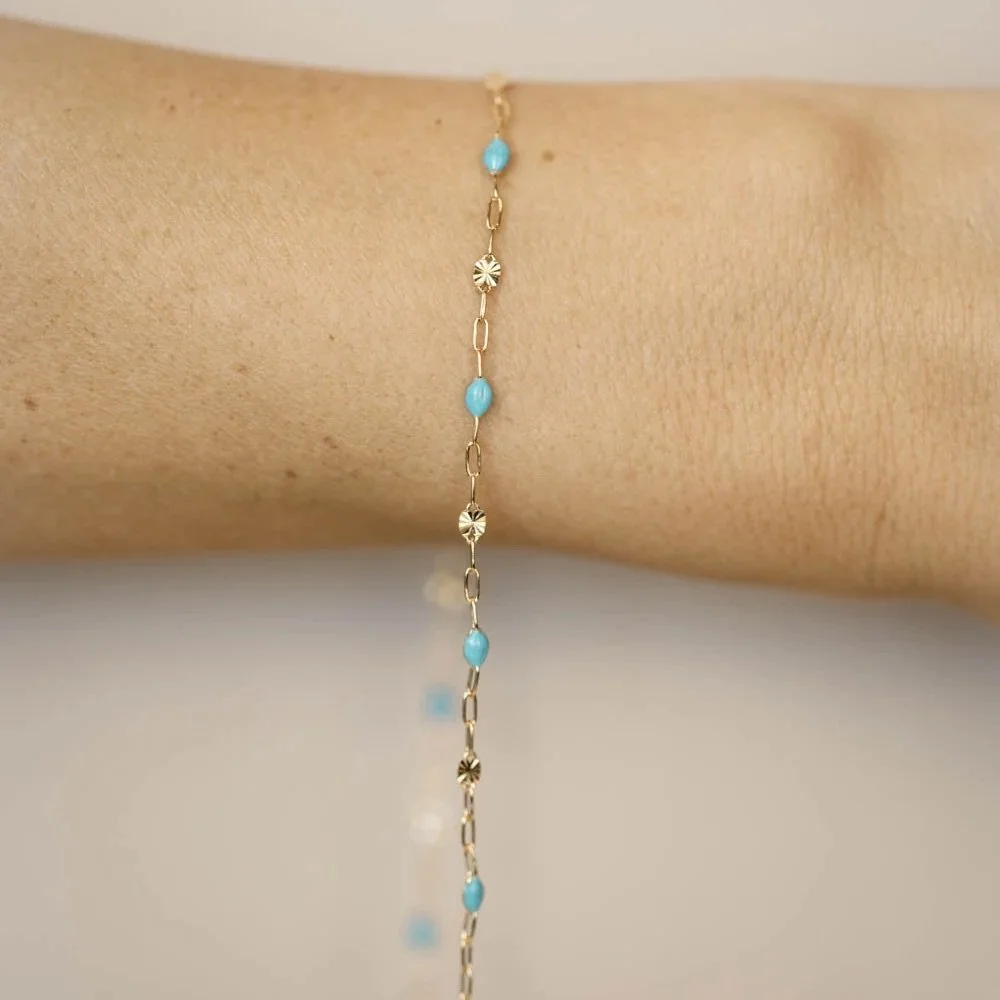 Blue Sunburst 14K GF