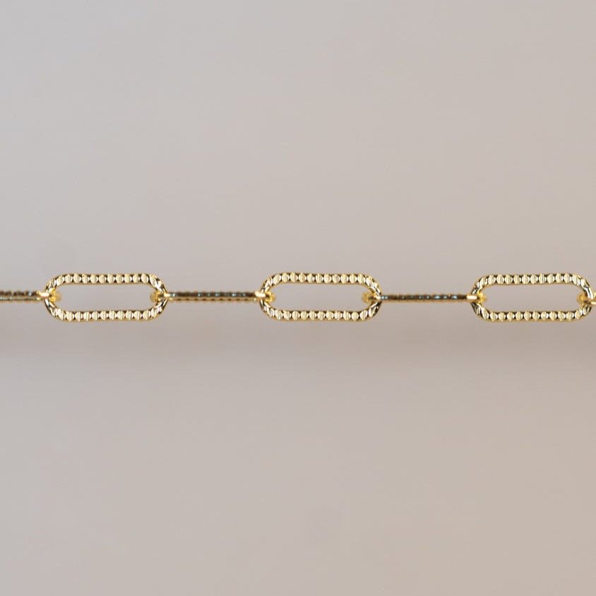 Textured Paperclip 14k Gold Filled