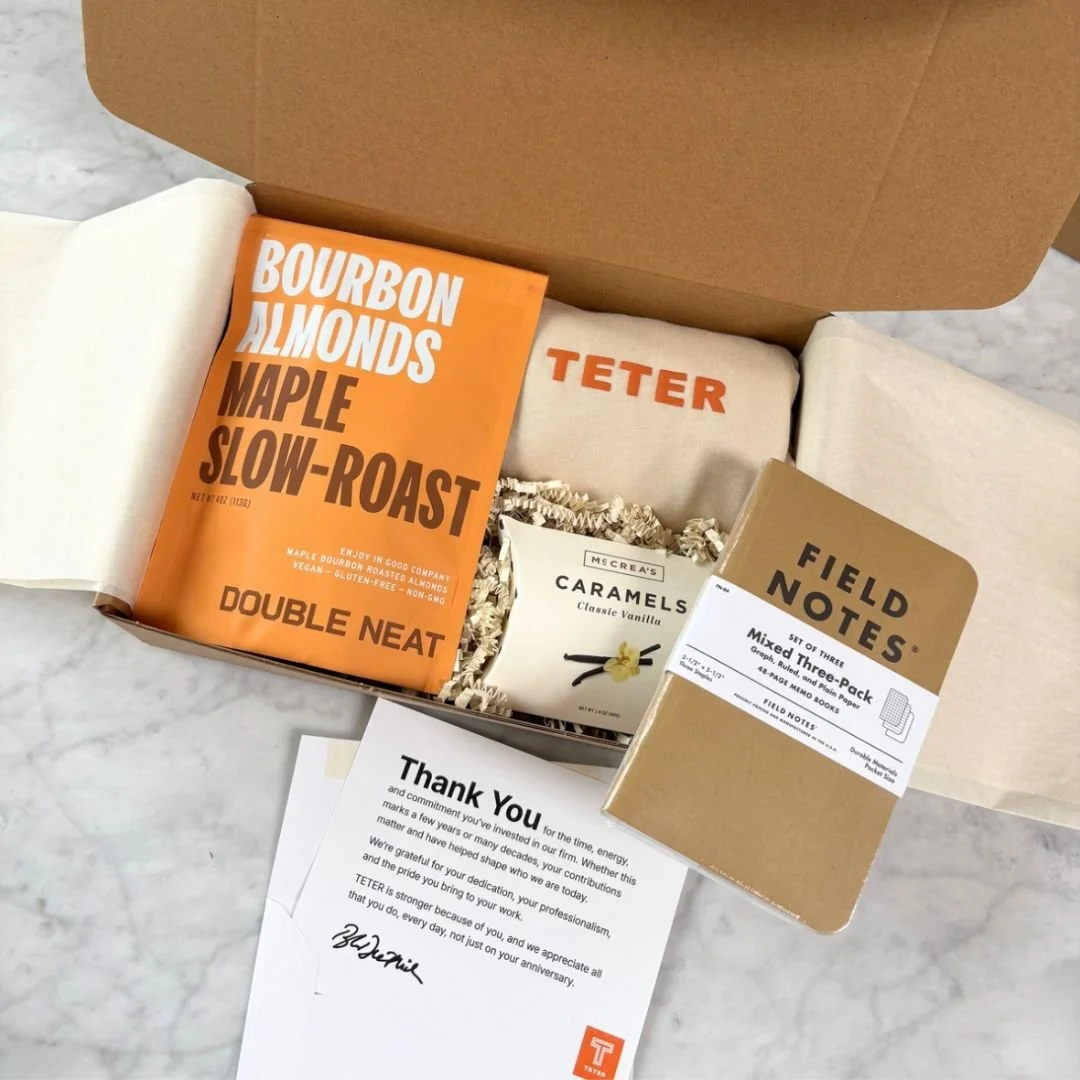 Project Spotlight: TETER Employee Work Anniversary Gifts