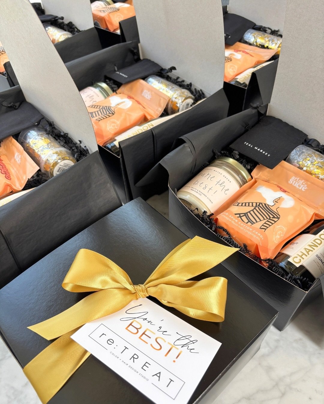 You know what makes celebrating an award win even better? Celebrating it with your friend who won too!✨🥂

My dear friend and hairstylist, Anna Peters surprised her team at @retreathairstudio with custom gifts for winning Gold for Best Hair Salon in 