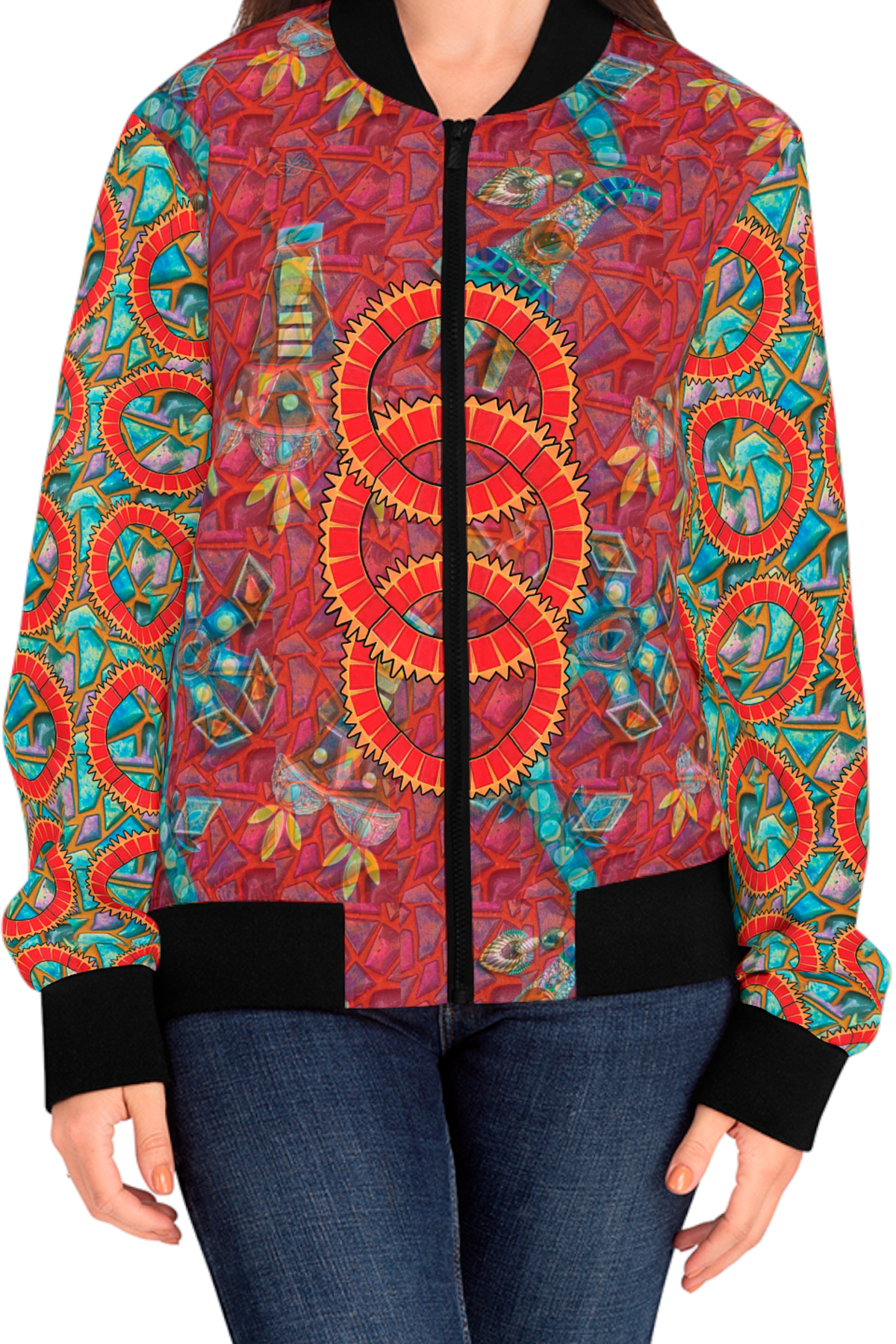 Smart-Printee-Womens-Bomber-Jacket-Fiore-Zampe-Front-Cutout.png