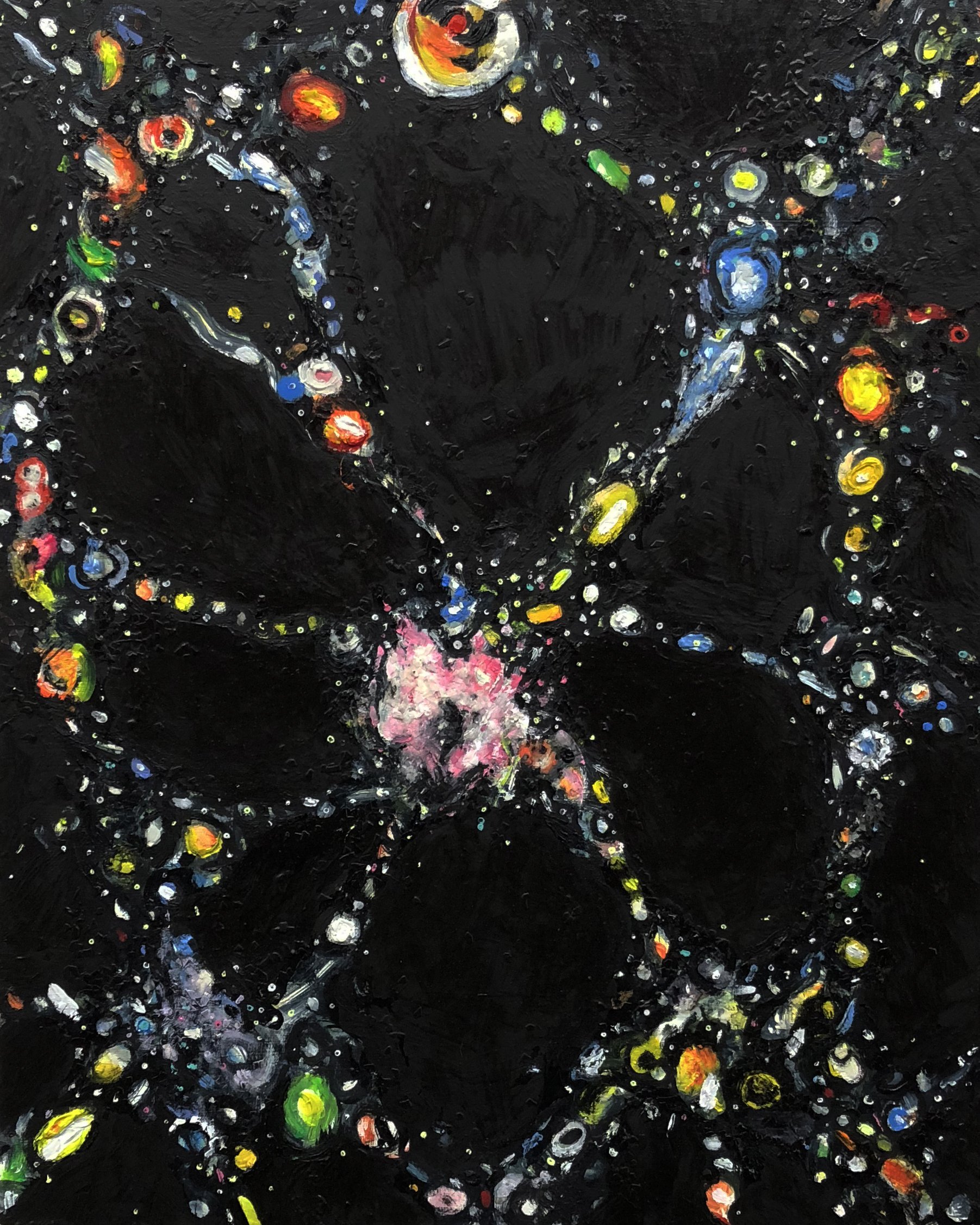 The Boss | 15" x 12" | oil on wood panel, diamond dust | 2020