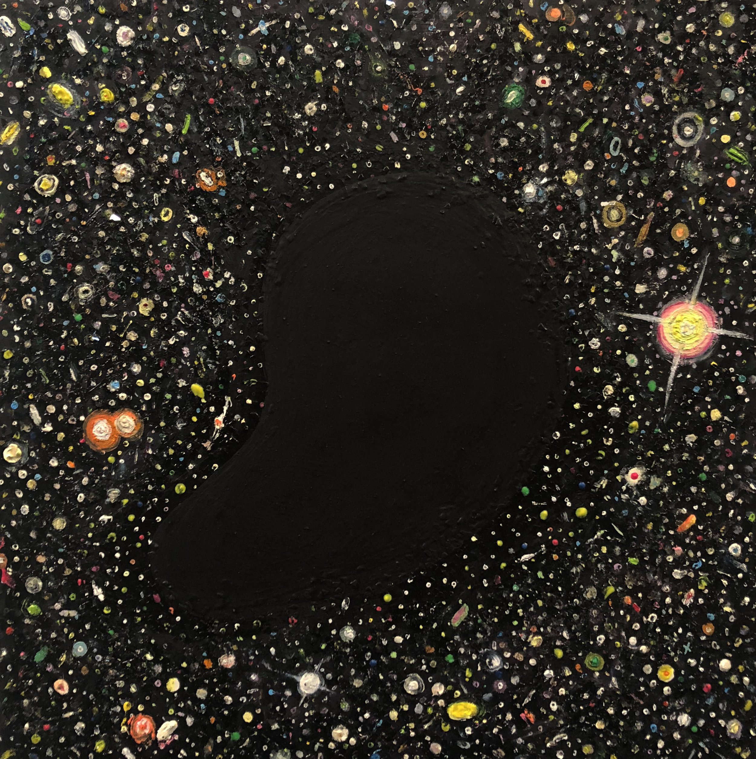 Bootes Void | 13" x 13" | oil on wood panel, diamond dust | 2020