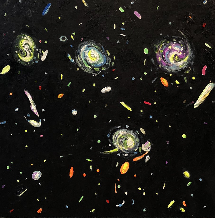 Deep Space | 10" x 10" | oil on wood panel | 2018