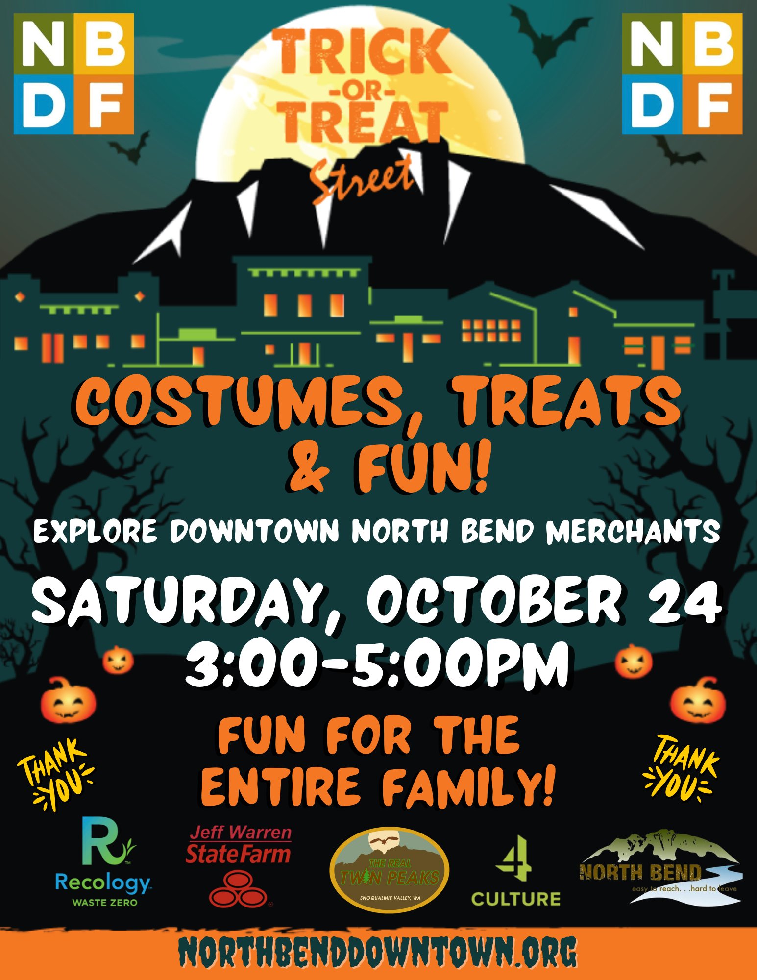 North Bend Downtown Foundation Trick-or-Treat Street 2026