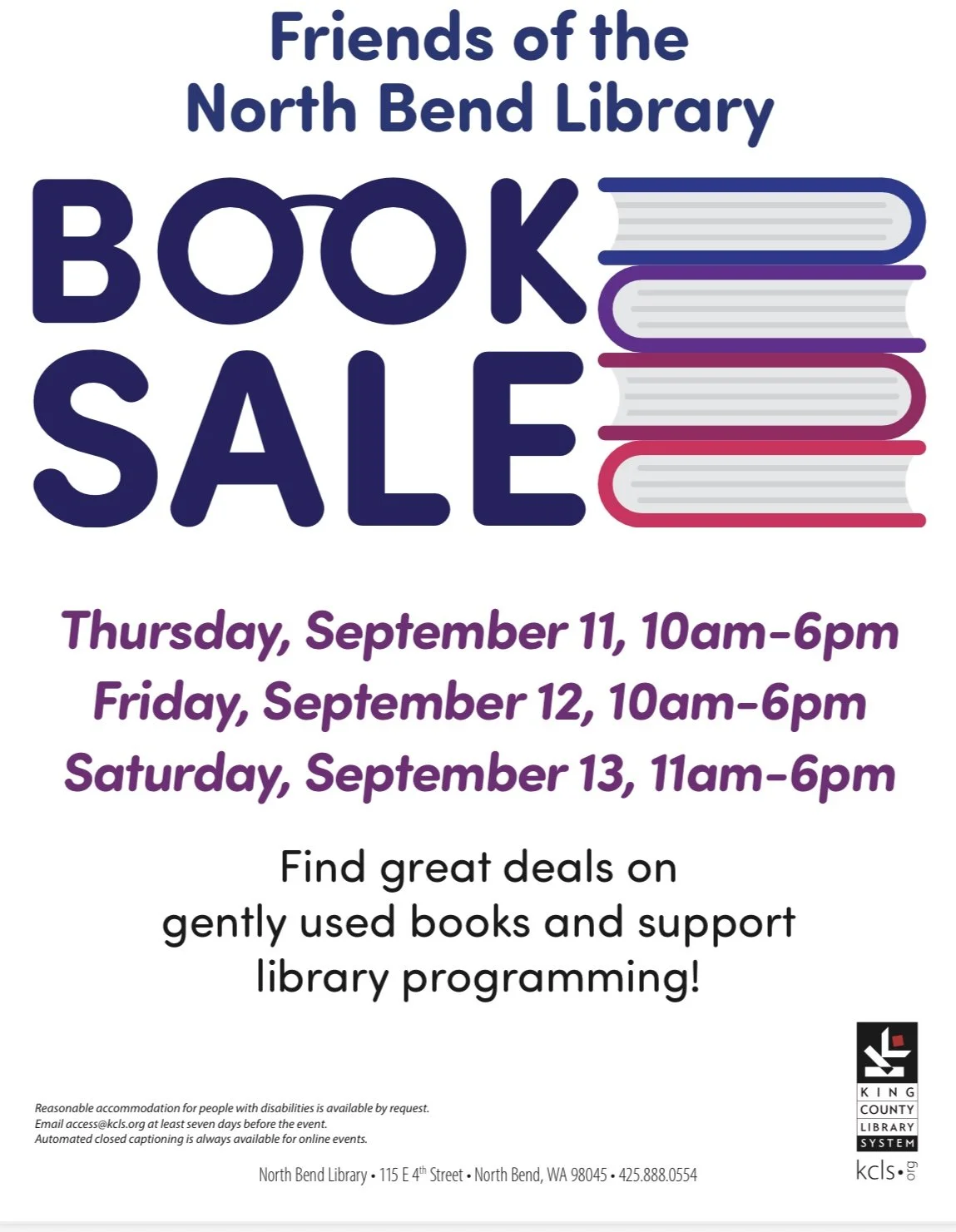 Friends of the North Bend Library: Book Sale