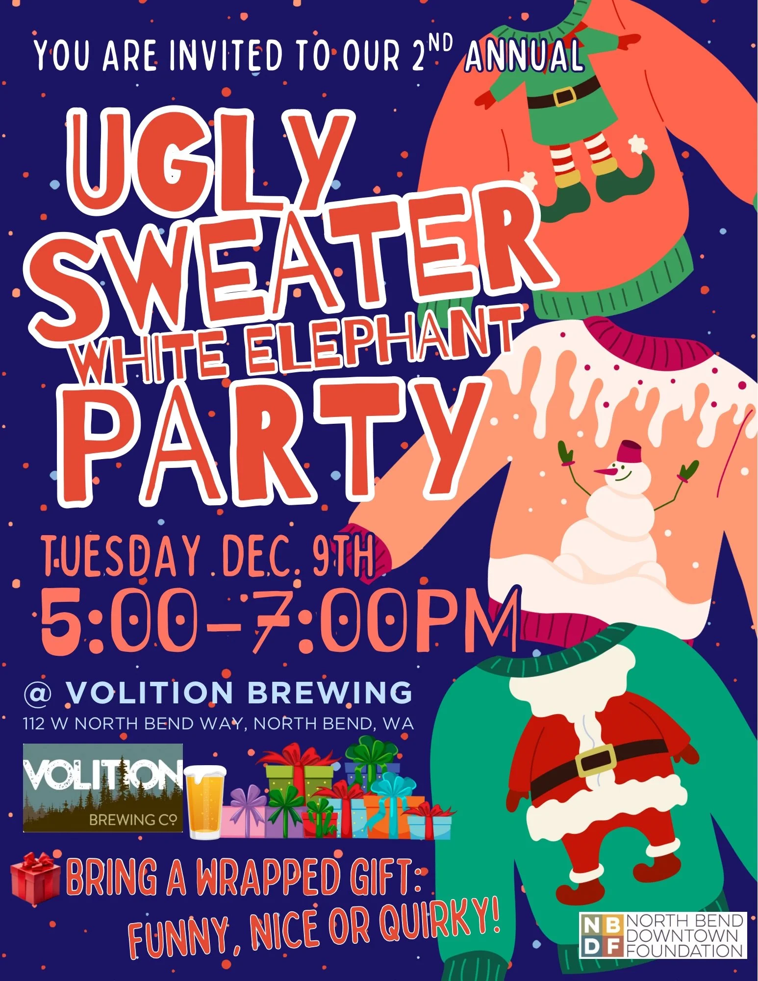 Ugly Sweater &amp; White Elephant Gift Exchange