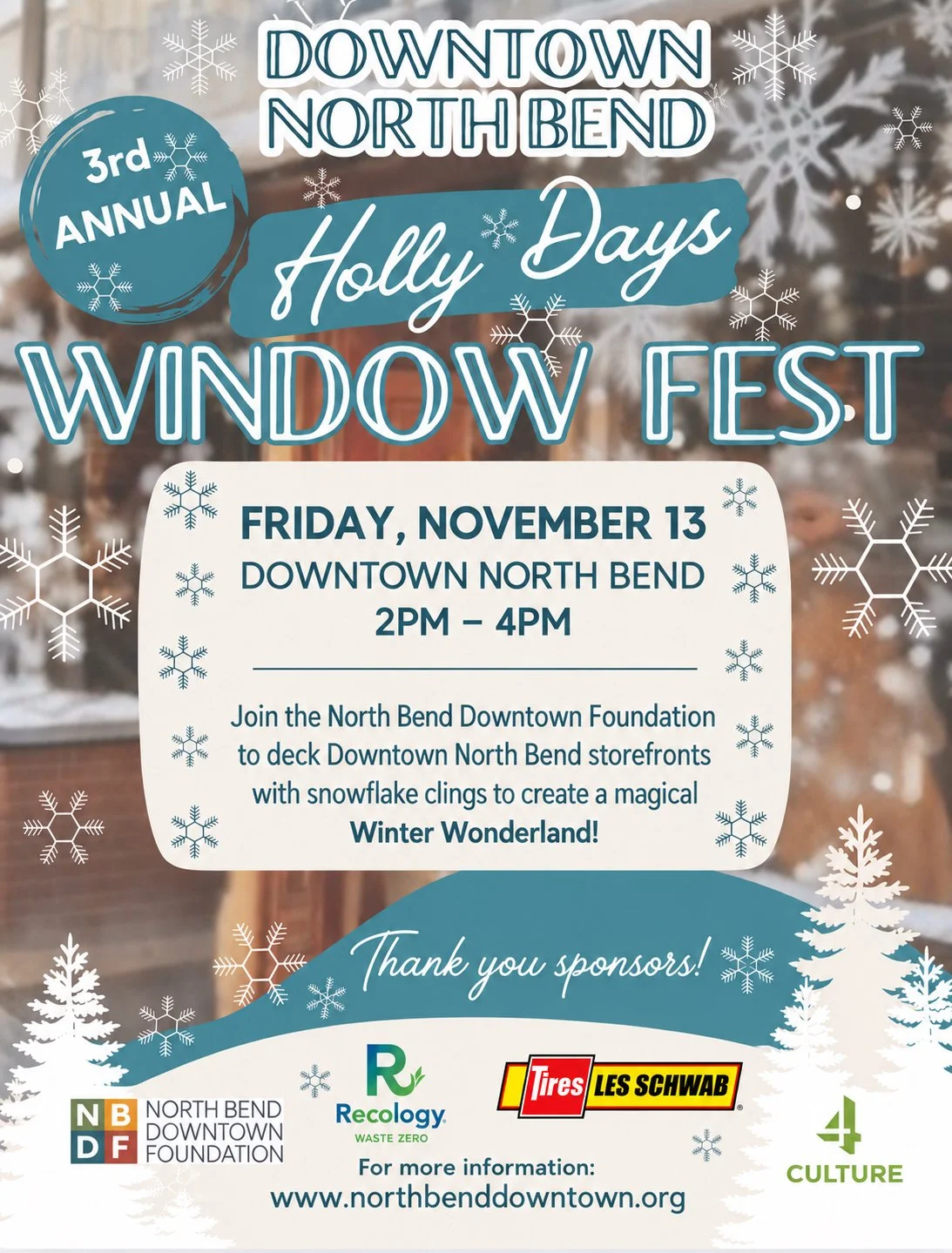 North Bend Downtown Foundation 3rd Annual Window Fest Nov. 13